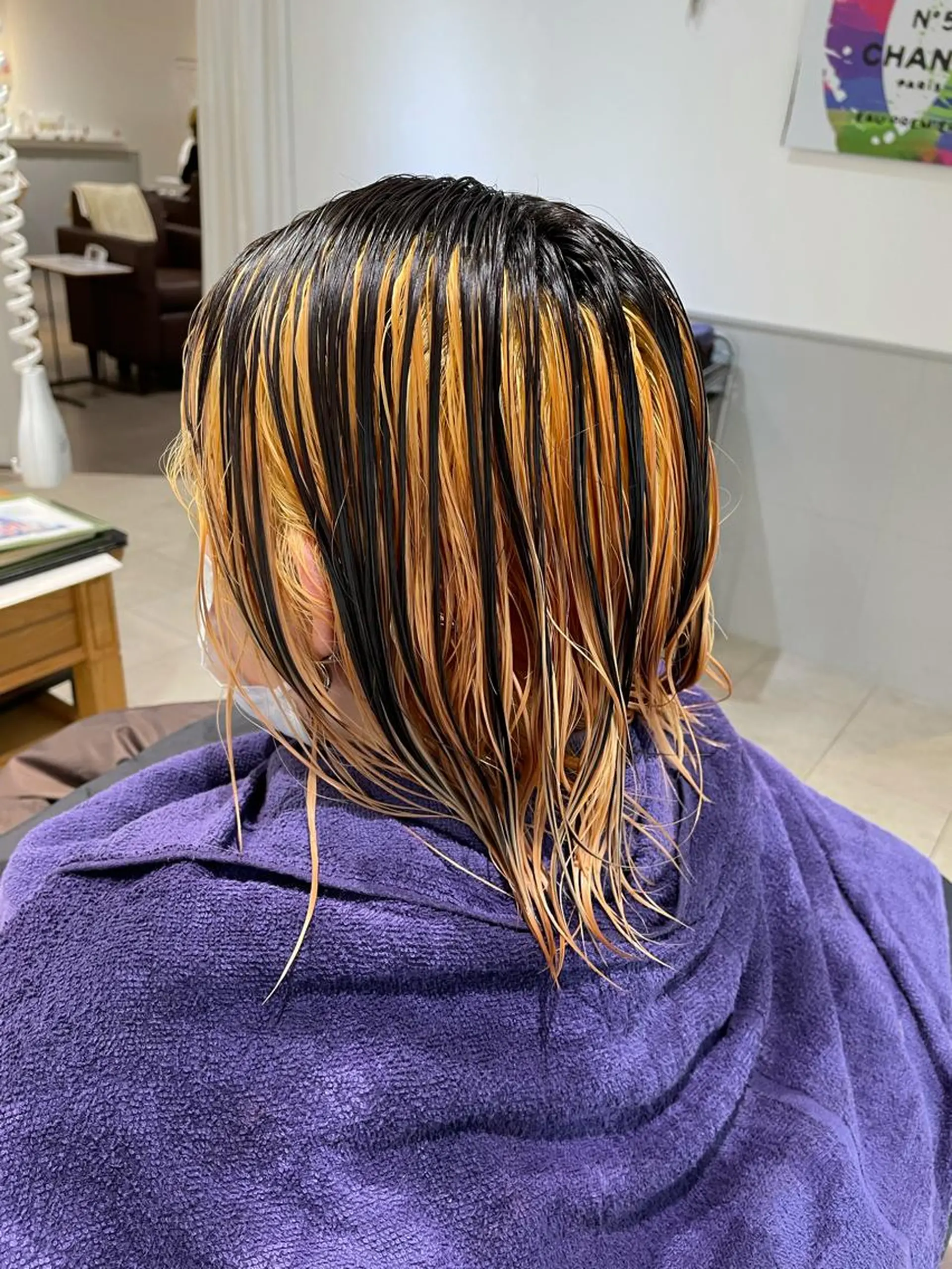 ミディアム カラー ブルーカラー デザインカラー カット ヘアカラー トリートメント ヘッドスパ 過去一の柔髪ヘア 🌿IVYjoureのヘアスタイル