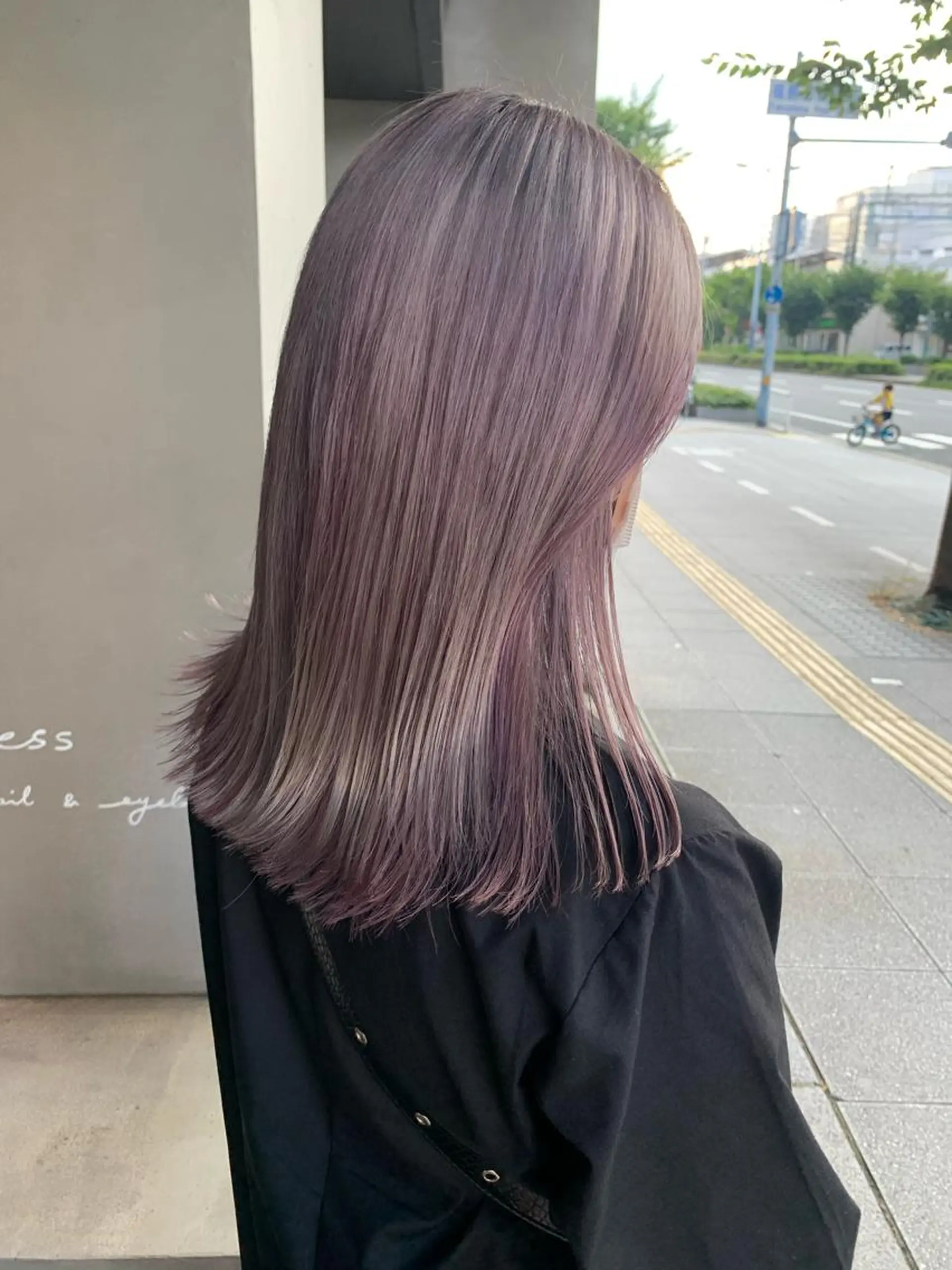 セミロング カラー ヘアカラー ブリーチ/アレンジ 天満/chihiroのヘアスタイル