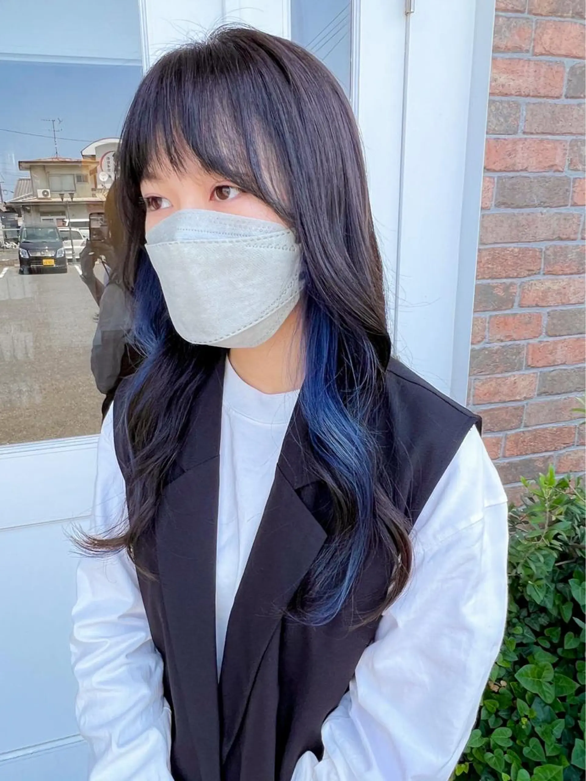 ロング カラー イヤリングカラー YURAGI🤍 SAEのヘアスタイル