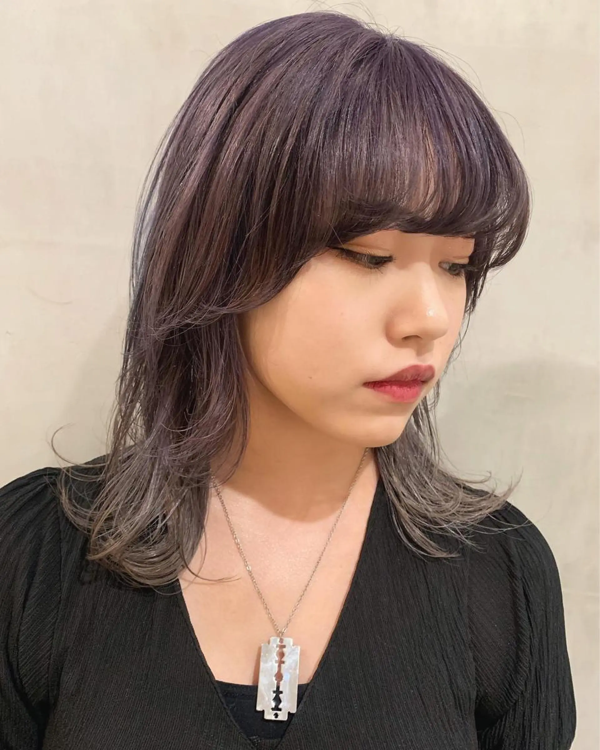 ミディアム カラー ヘアカラー トリートメント 優 作のヘアスタイル