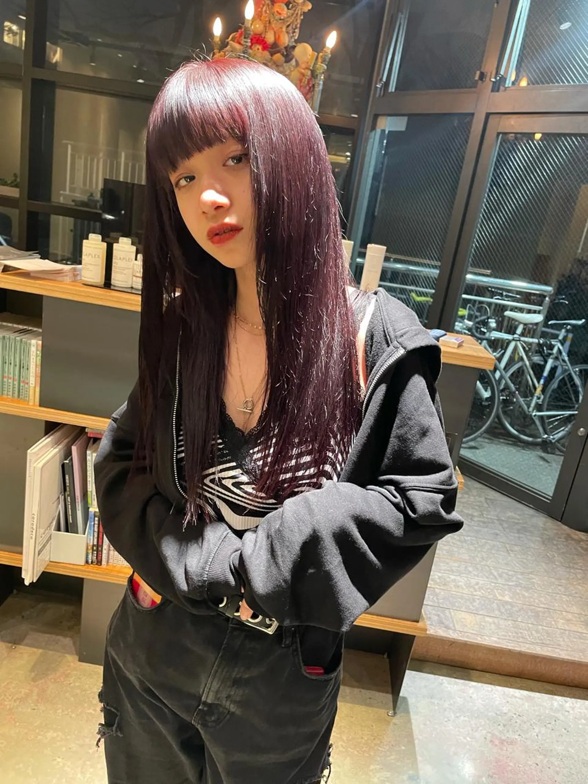 ロング カラー レイヤーパーマ🪐 伽羅のヘアスタイル