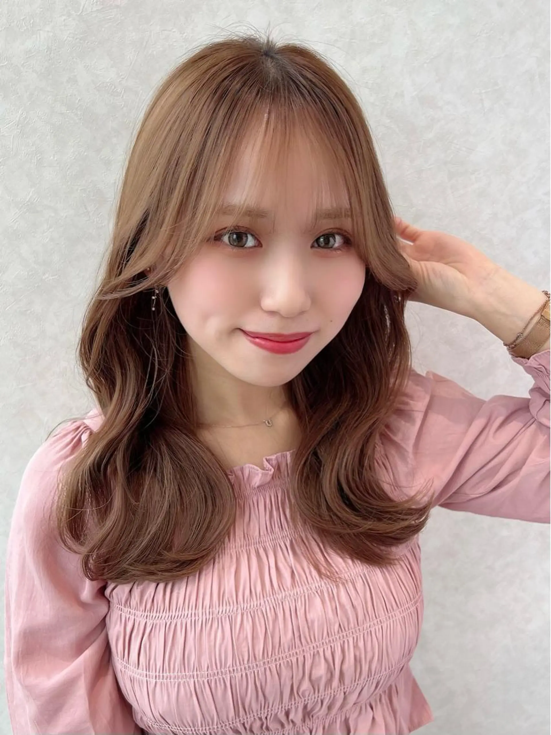 セミロング くびれヘア レイヤーカット カット ヘアカラー トリートメント 🧡くびれヘア/前髪 顔周り🧡久原結衣のヘアスタイル
