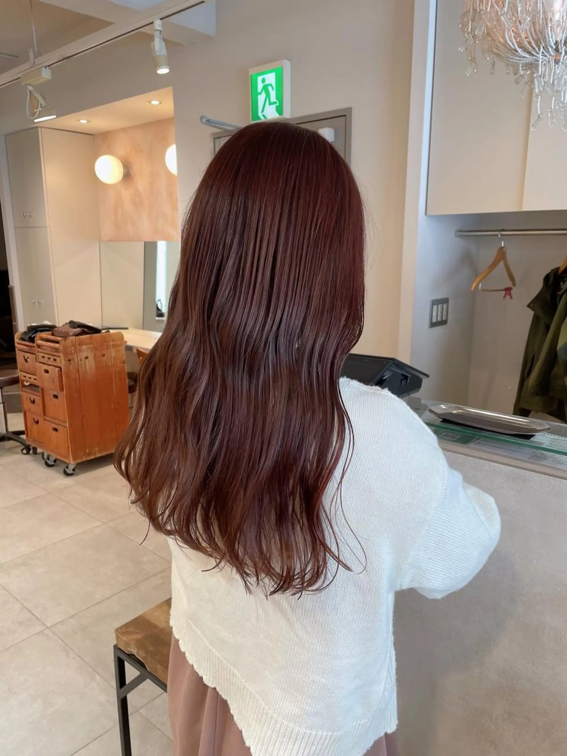 セミロング カラー ブラウンカラー ケアカラー ピンクカラー ピンクブラウン カット ヘアカラー トリートメント 切りっぱなしボブ ソノキユウカのヘアスタイル
