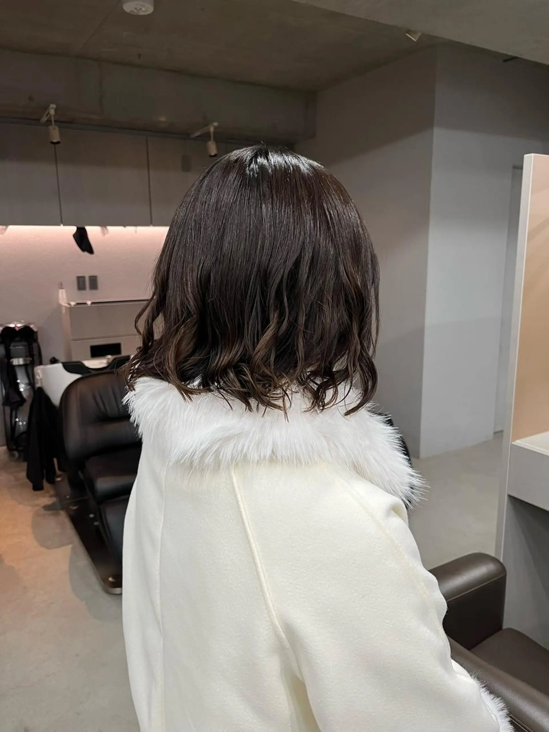 ミディアム パーマ カット パーマ トリートメント ロングパーマ木村 ボブパーマのヘアスタイル