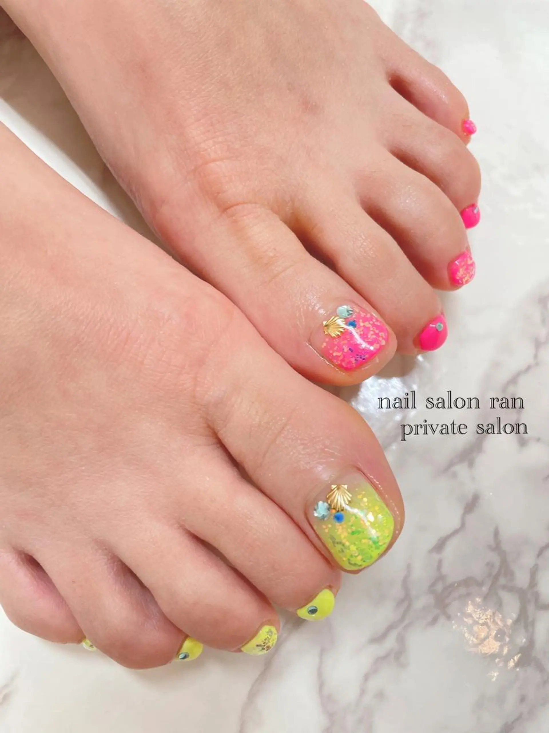 ネイル フットネイル nailsalon ranのネイルデザイン