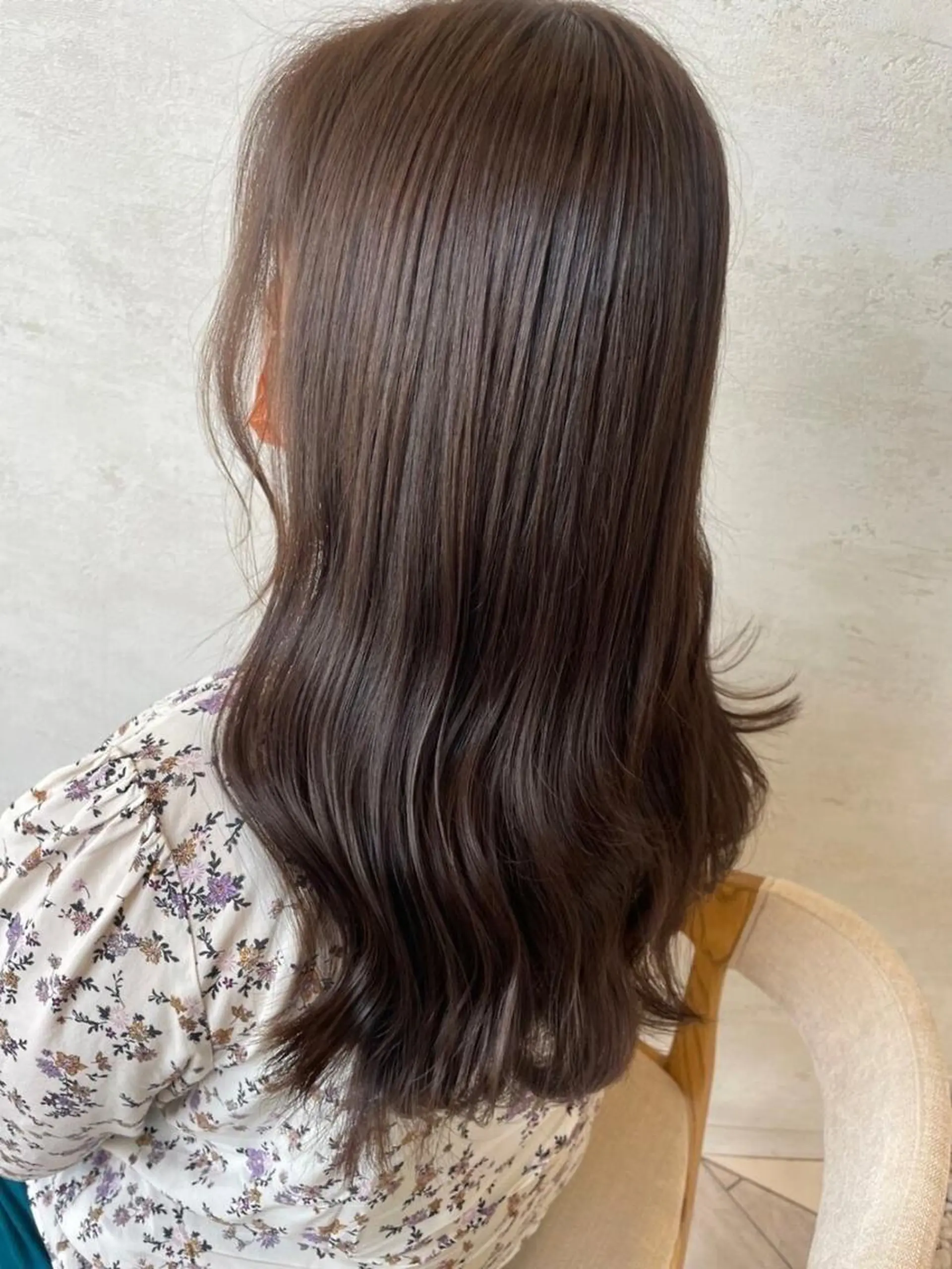 セミロング カラー 骨格補正似合わせ カット阿部建のヘアスタイル