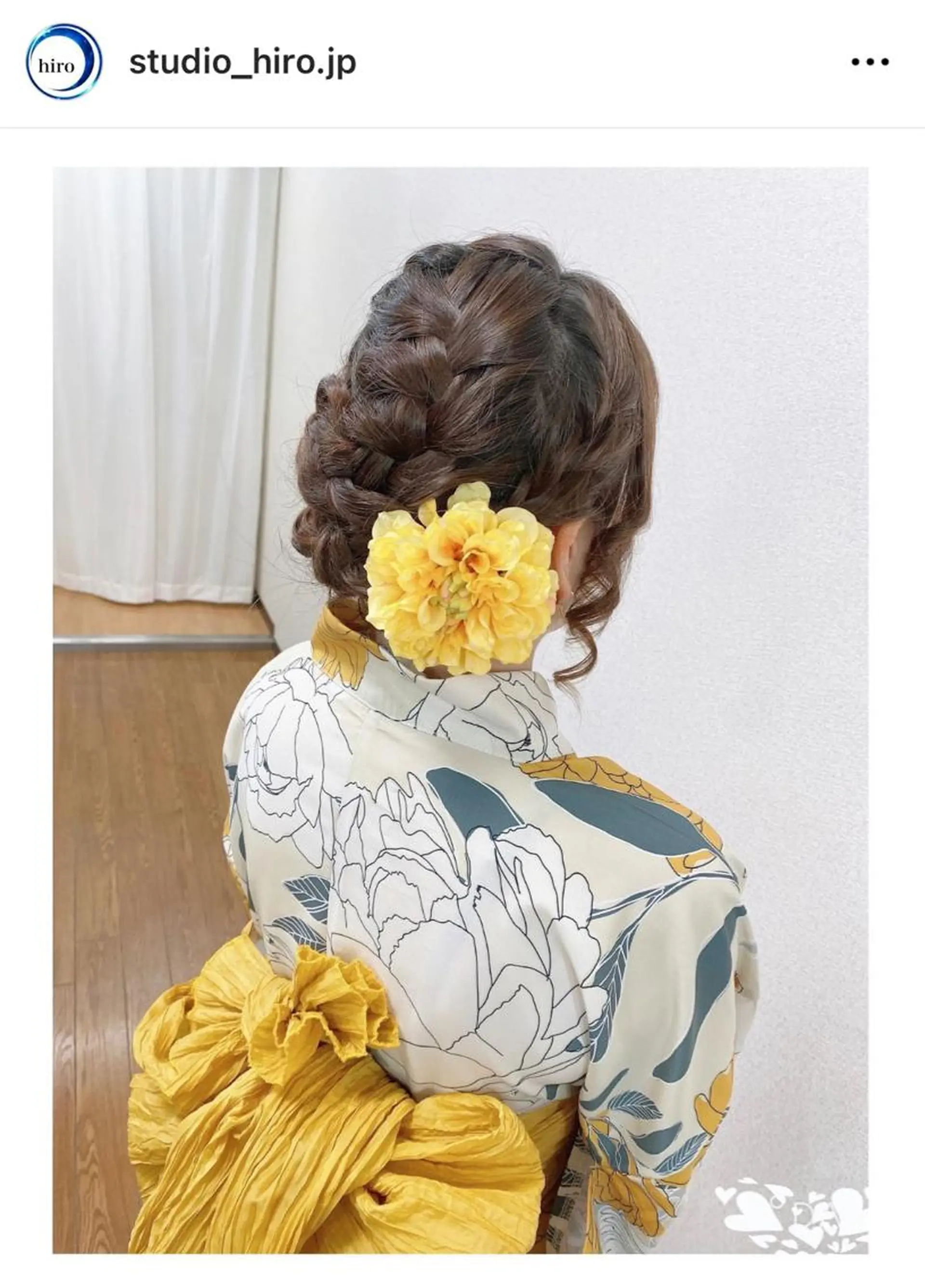 ミディアム 浴衣 京都.祇園セットサロン:スタジオ ヒロ【Studio hiro】所属・ヒロ(hiro) •スタジオヒロのヘアスタイル