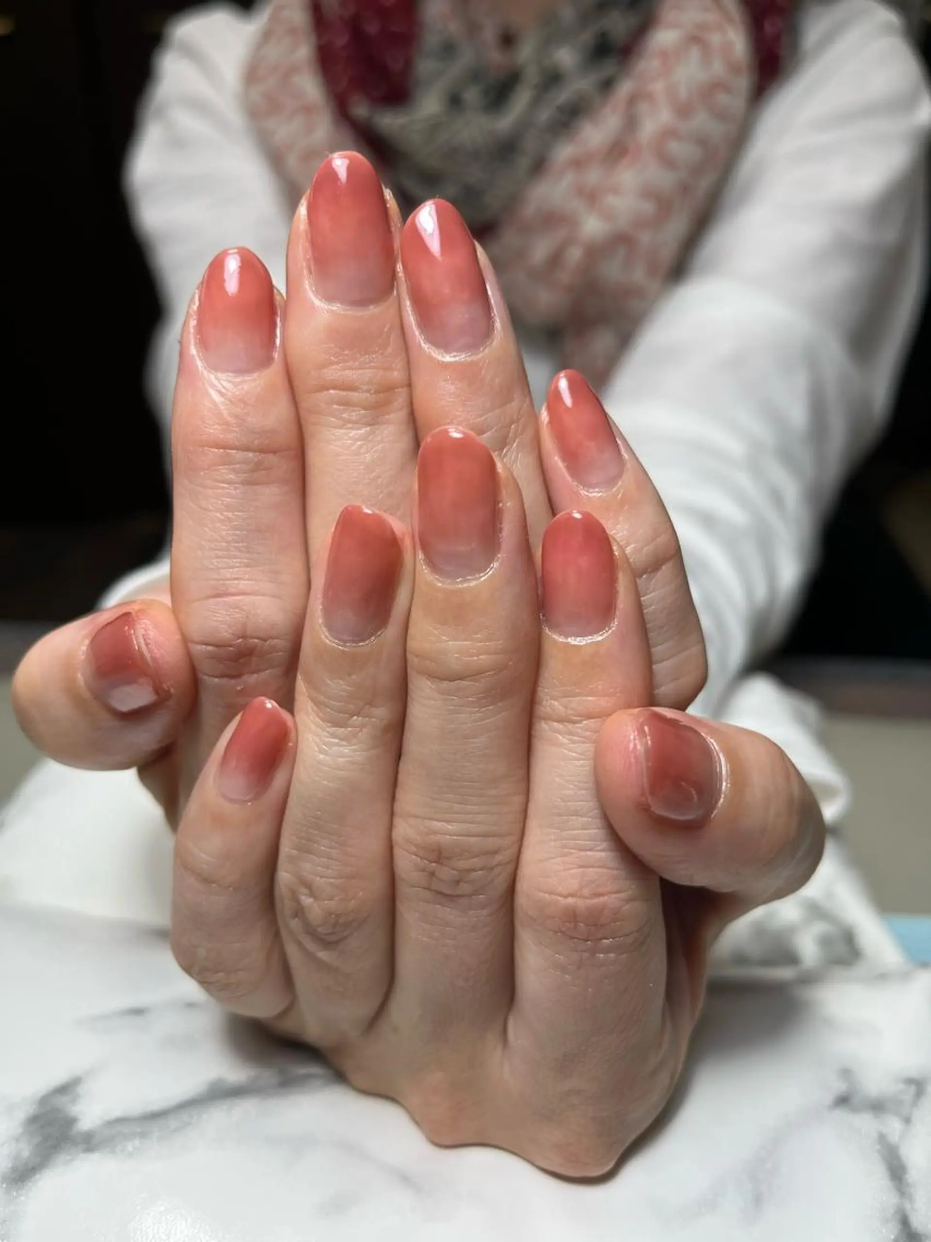 セミロング ハンドネイル ハンドケア aki_orenge nailのネイルデザイン