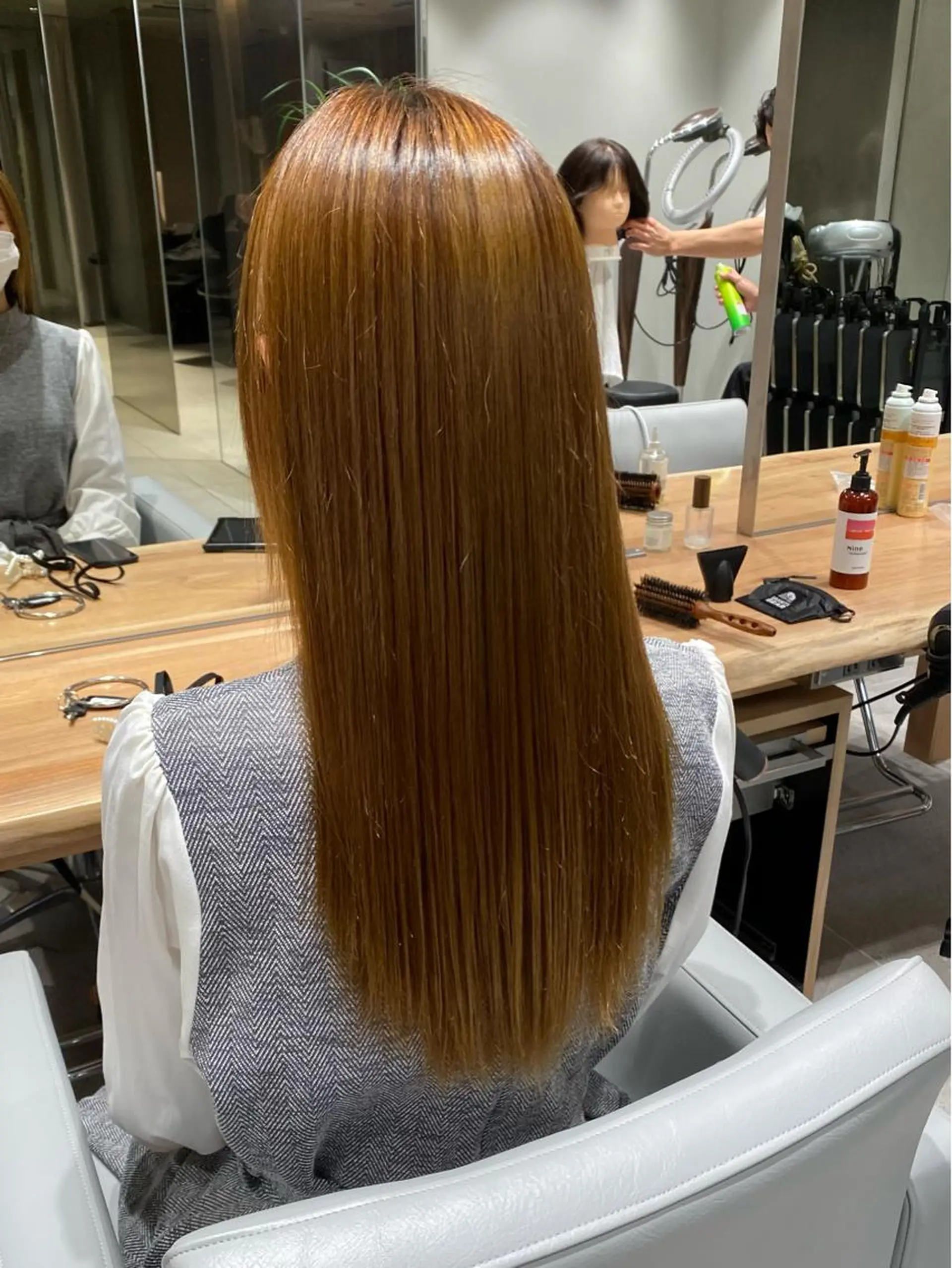 ロング くせ毛 縮毛矯正 ボブ/レイヤーボブ/ 髪質改善/梶川 夏季のヘアスタイル