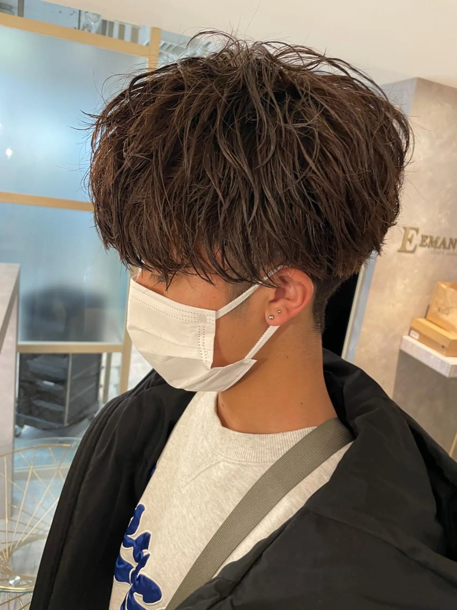 パーマ メンズ カット パーマ 渋谷 メンズ 木下 仁来のヘアスタイル