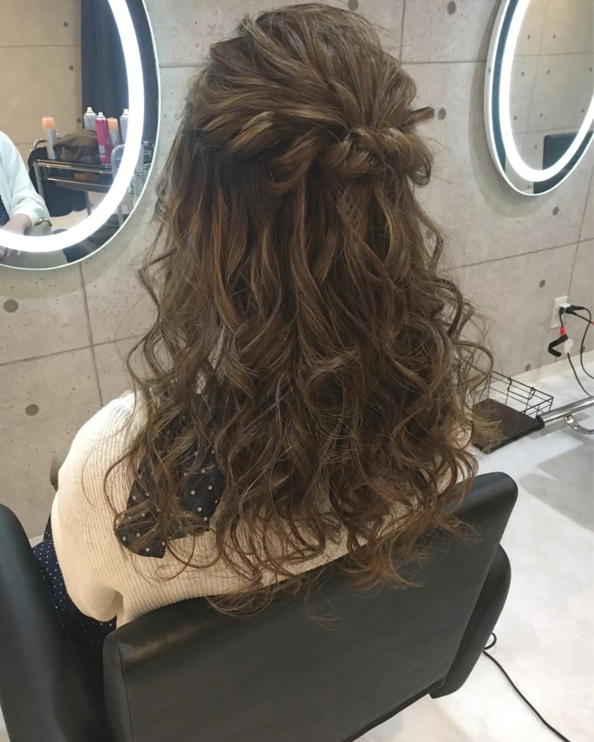 ヘアアレンジ ハーフアップ ヘアセット lien natsukiのヘアスタイル