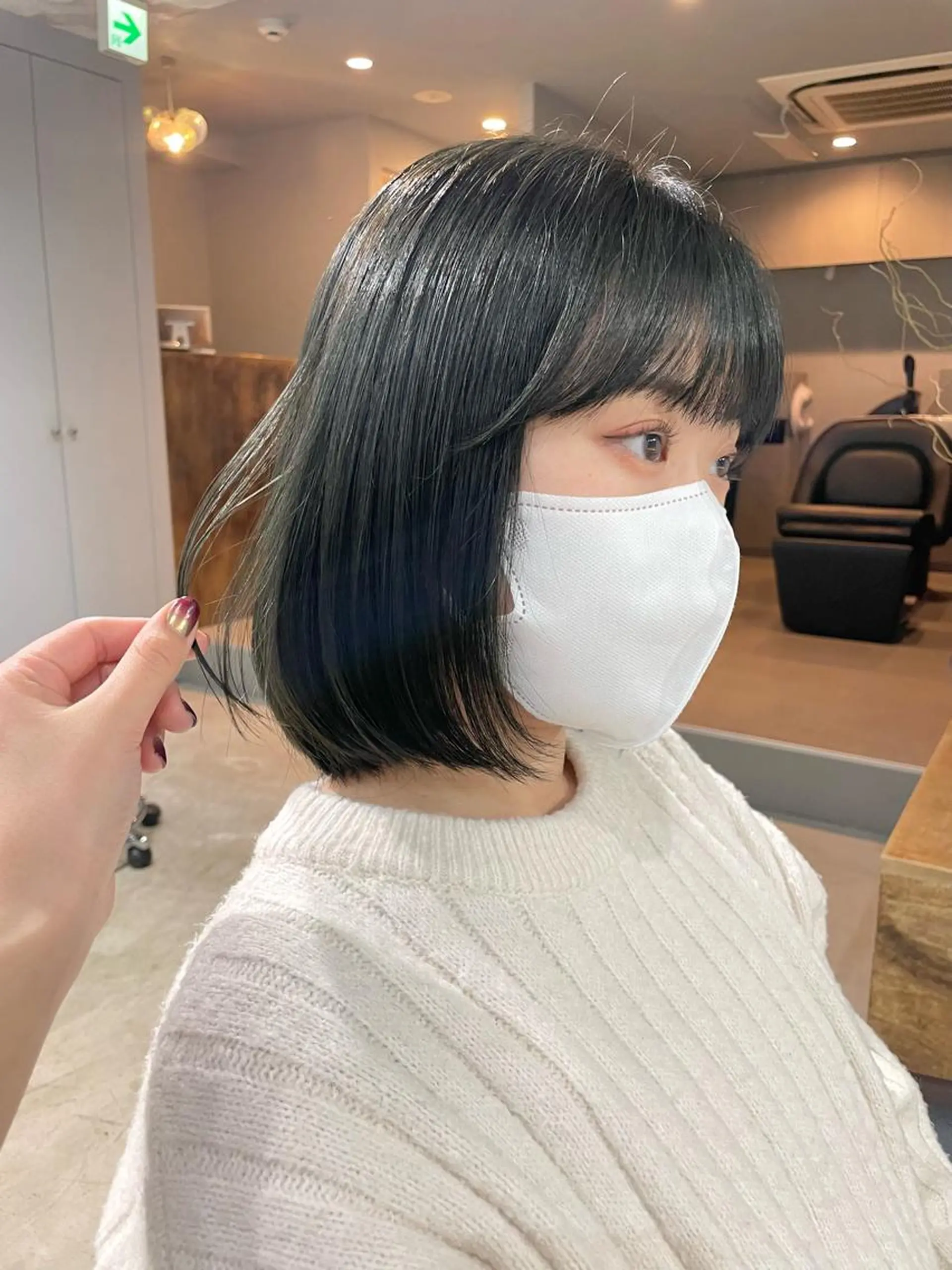 ミディアム ボブ 【arc】Ruri コテ巻き風パーマのヘアスタイル