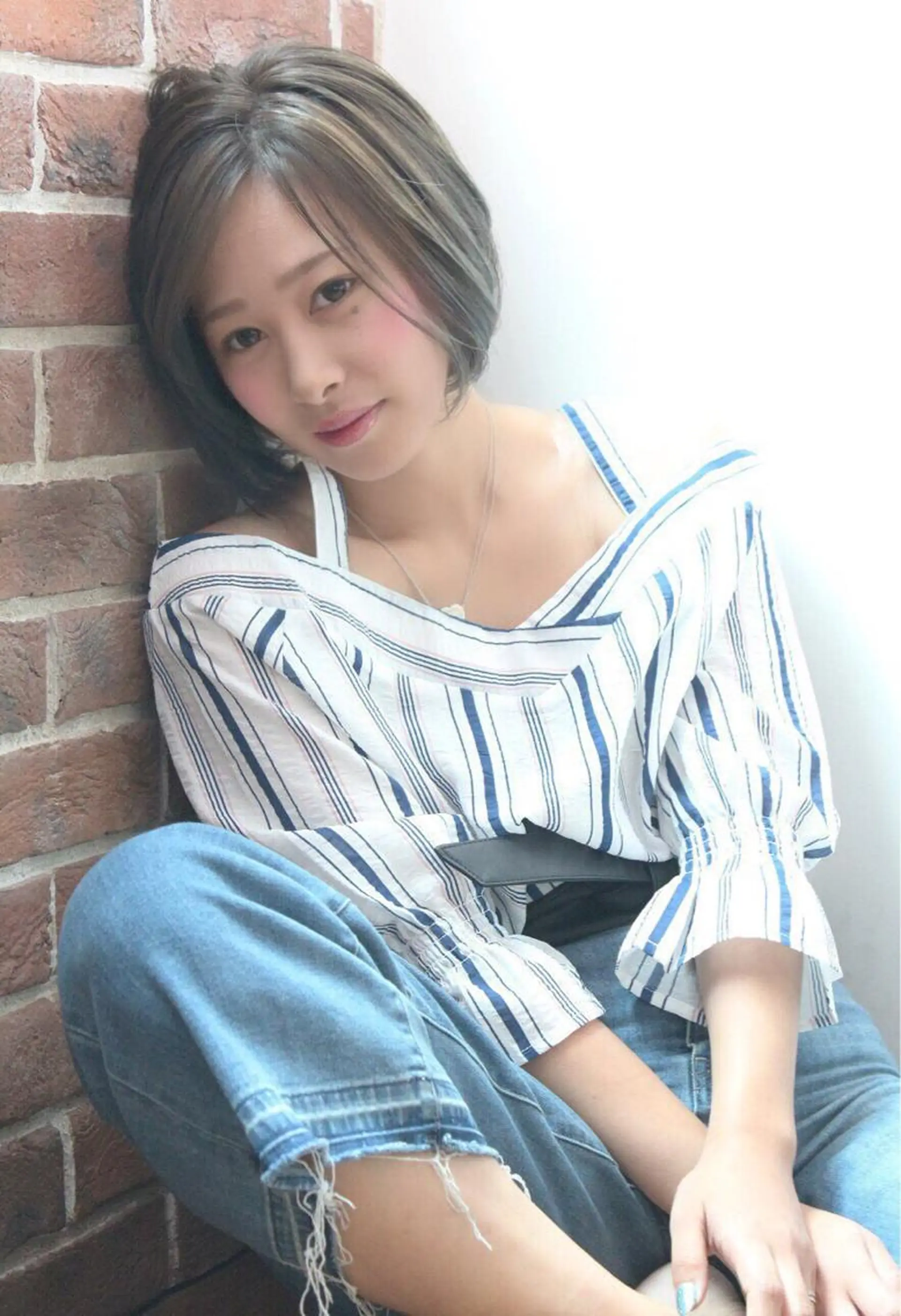ミディアム カラー パーマ 🤲ヘッドスパ🤲 たにぐち✂️あつしのヘアスタイル