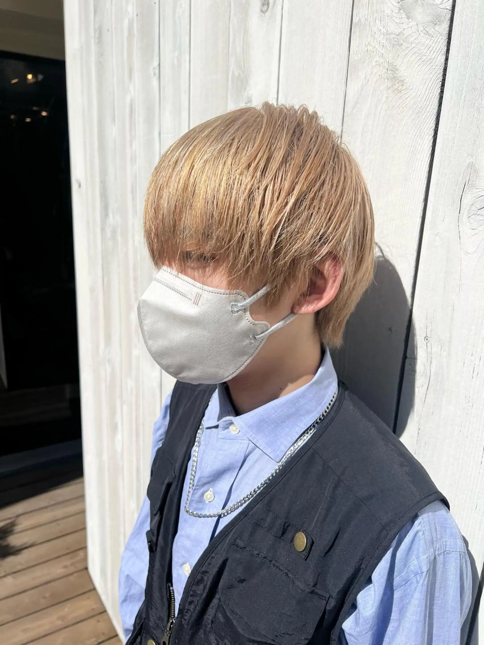 ショート カラー メンズ メンズブリーチ メンズハイトーン ベージュカラー ブリーチ ブロンド カット ハイライト/インナー /ブリーチ/レイヤーのヘアスタイル