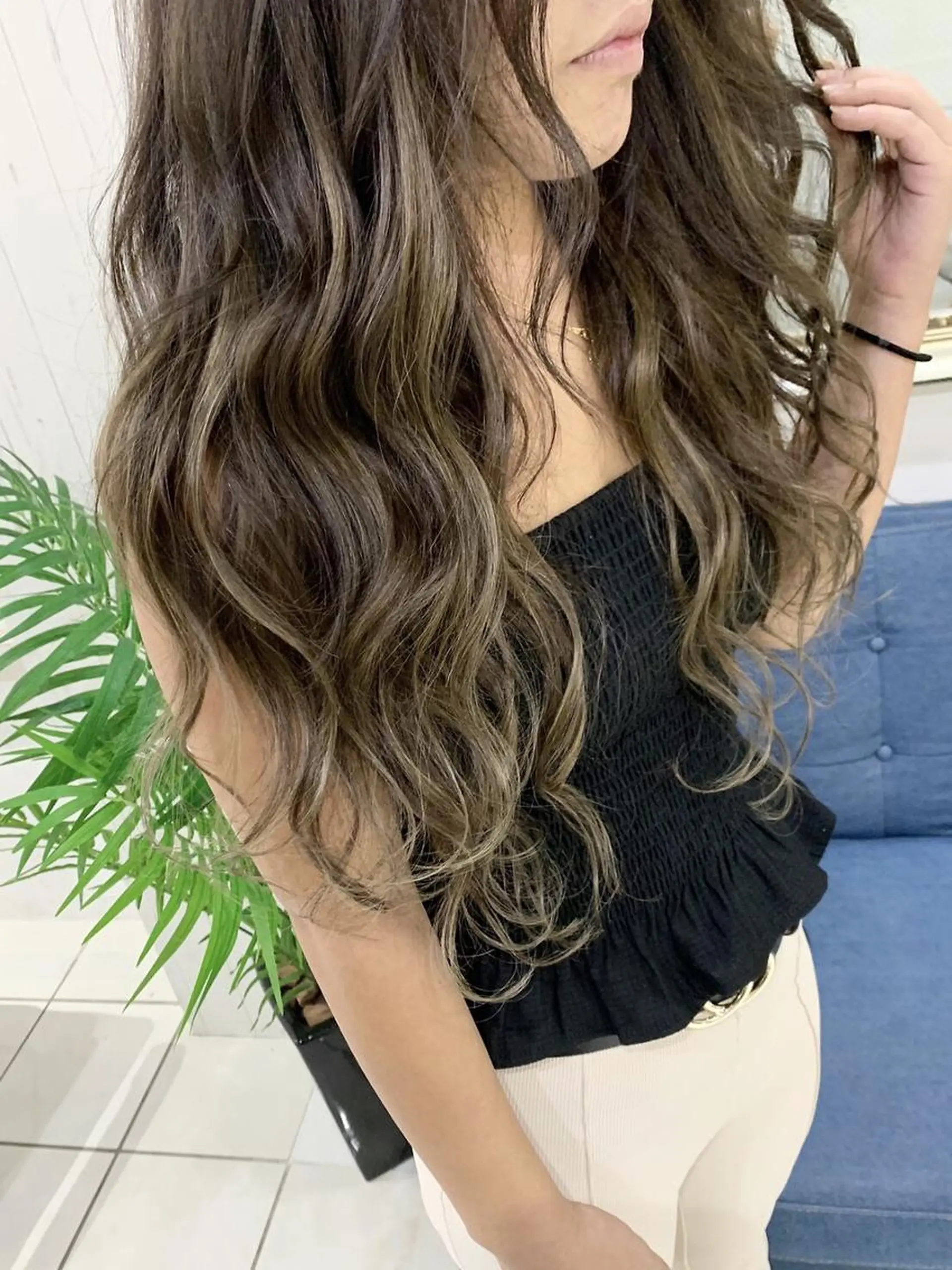 ロング カラー ヘアアレンジ レミーエクステ大阪 Device梅田のヘアスタイル