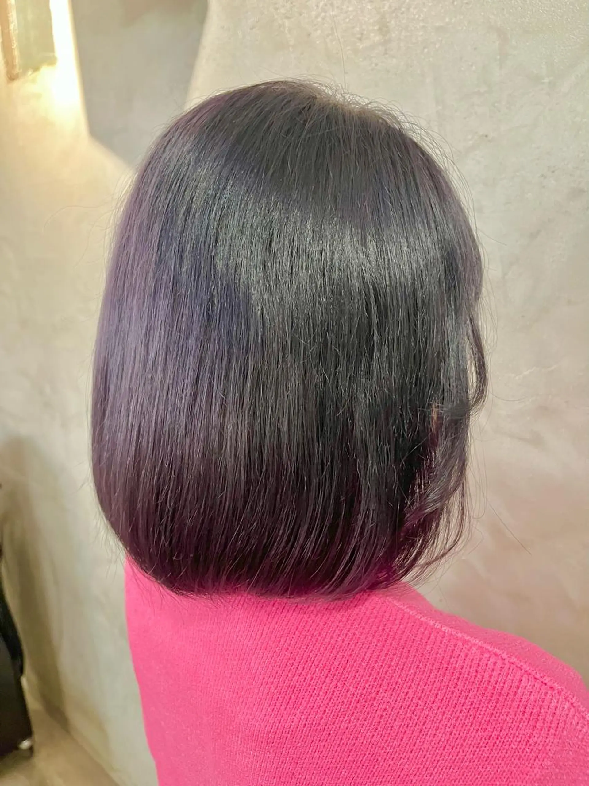ミディアム カラー グレージュ ラベンダーカラー ラベンダーグレージュ ラベンダーグレー FUJINO RYOのヘアスタイル