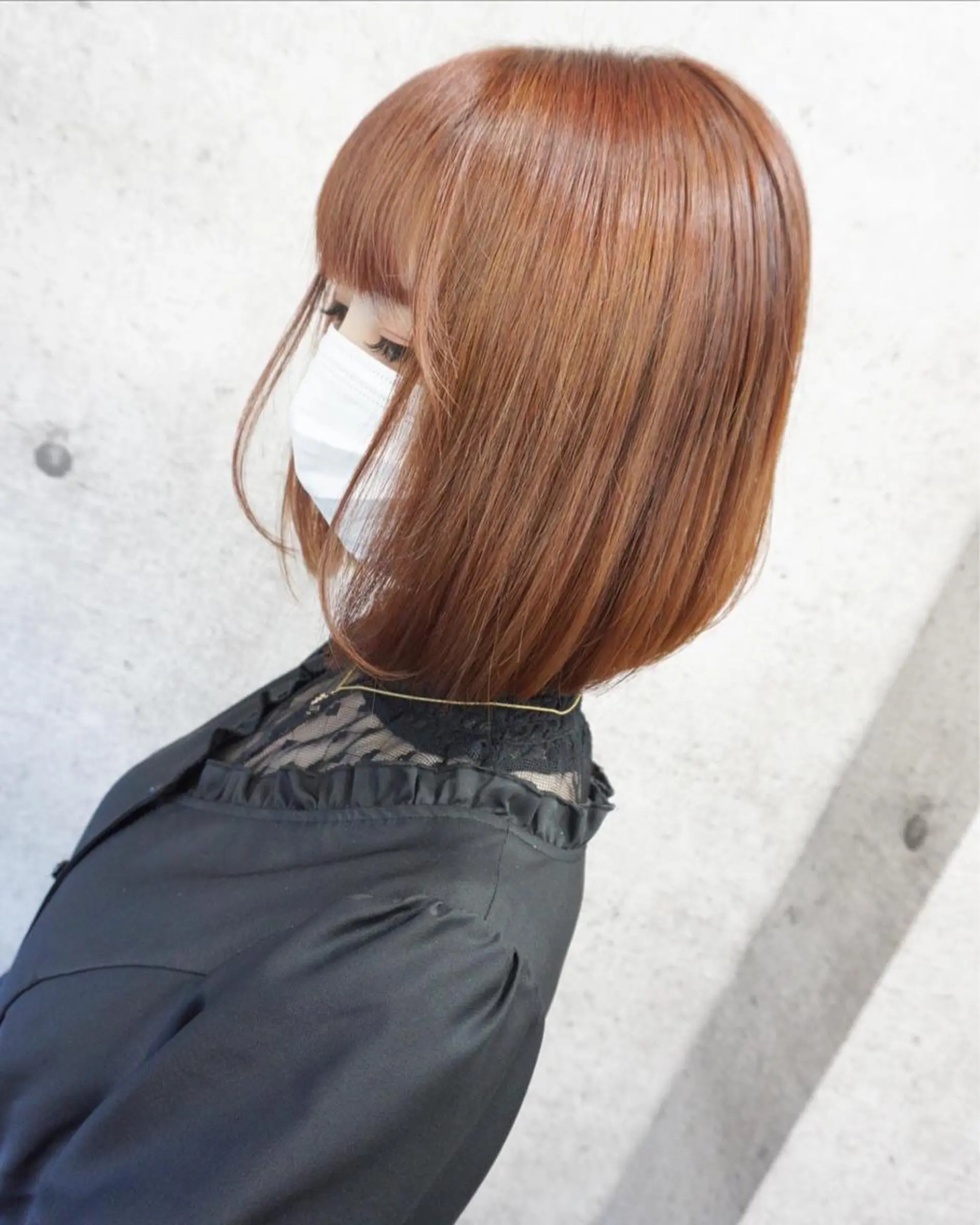 ショート オレンジブラウン ボブ カット ヘアカラー トリートメント hair teria ryu 大塚のヘアスタイル