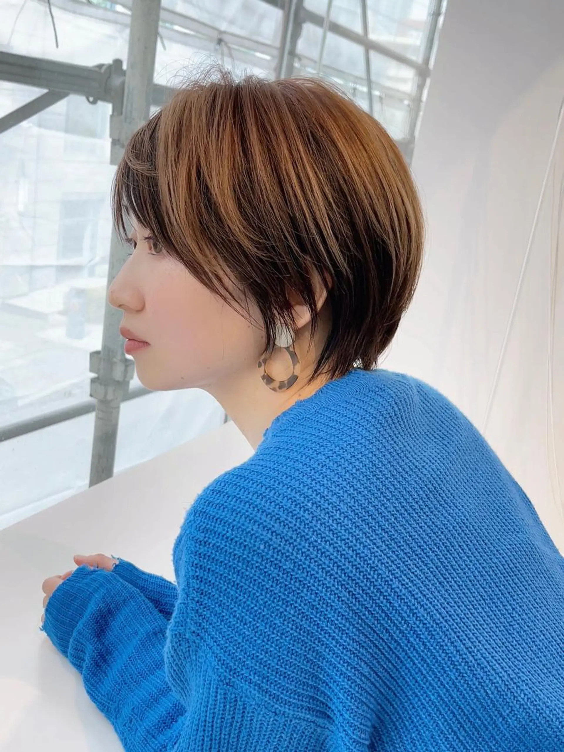 ショート 韓国風レイヤー ショート/犬塚 優介のヘアスタイル