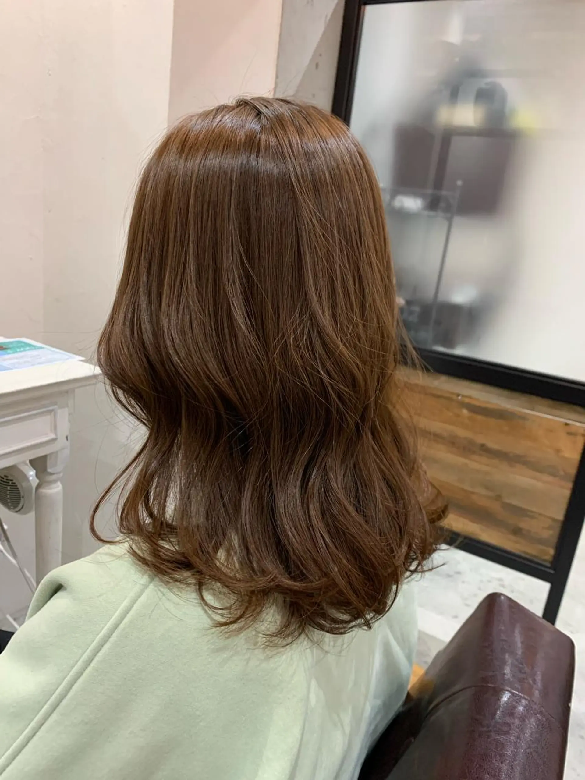 セミロング カラー ヘアアレンジ kei/透明感カラー /ベージュ/髪質改善のヘアスタイル