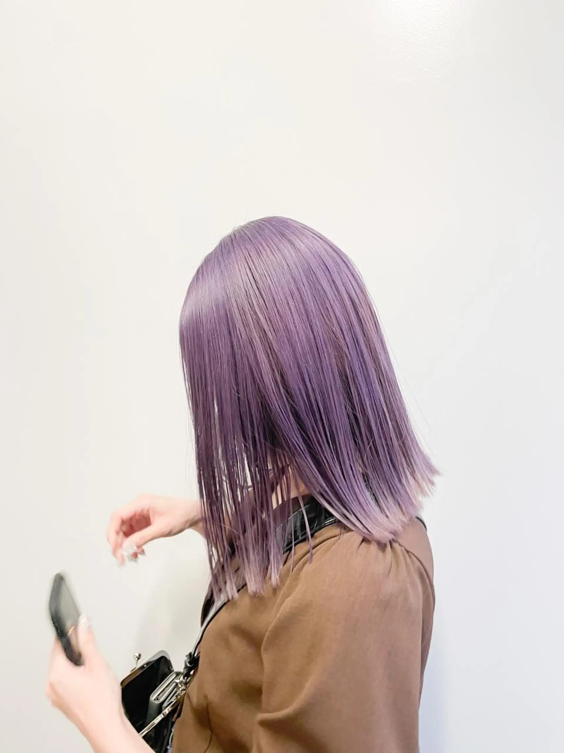 ミディアム パープルカラー ボブ カット ヘアカラー Takuma Suzuki中目黒のヘアスタイル