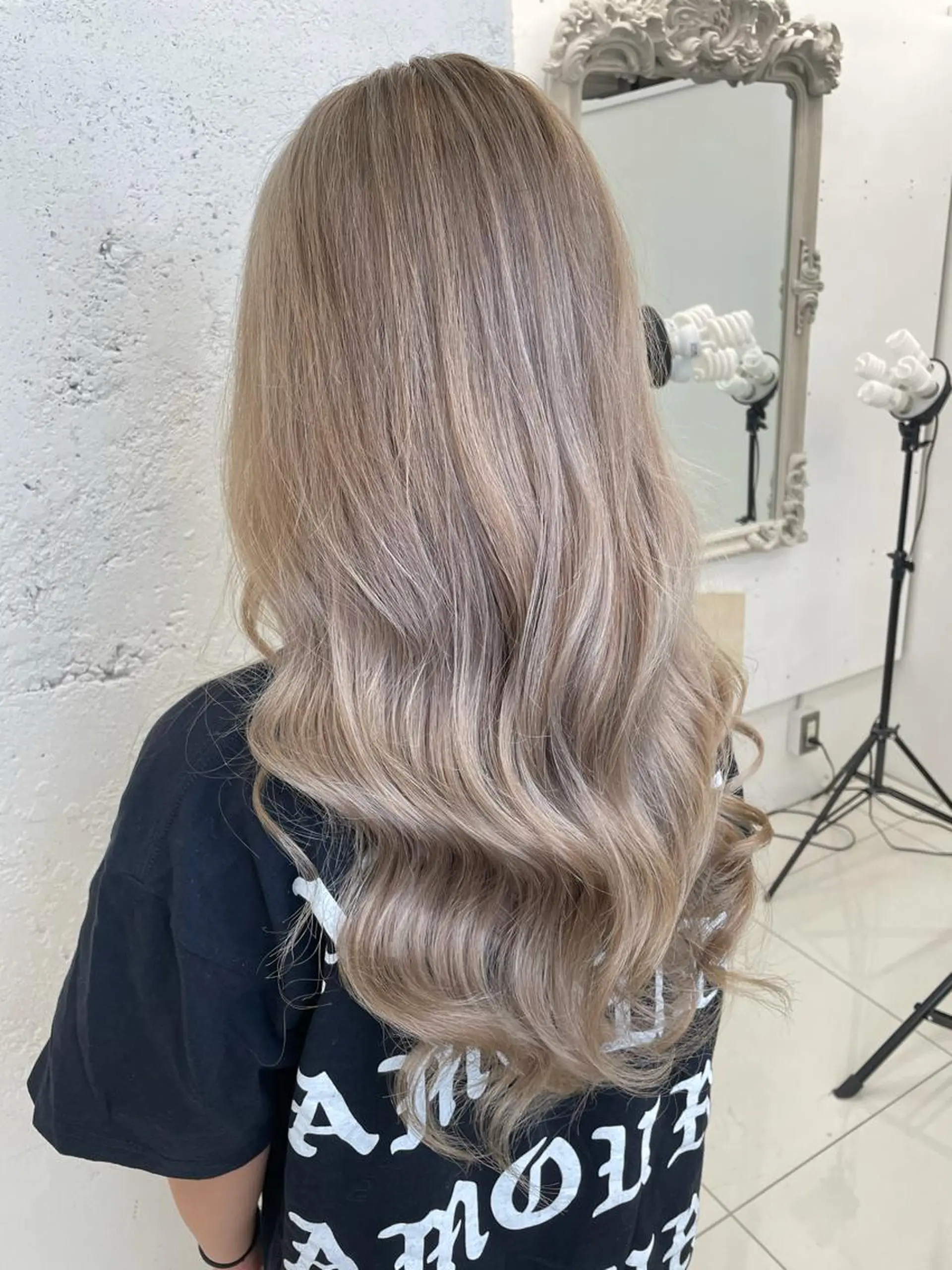 ロング ヘアカラー トリートメント 家田 竜のヘアスタイル