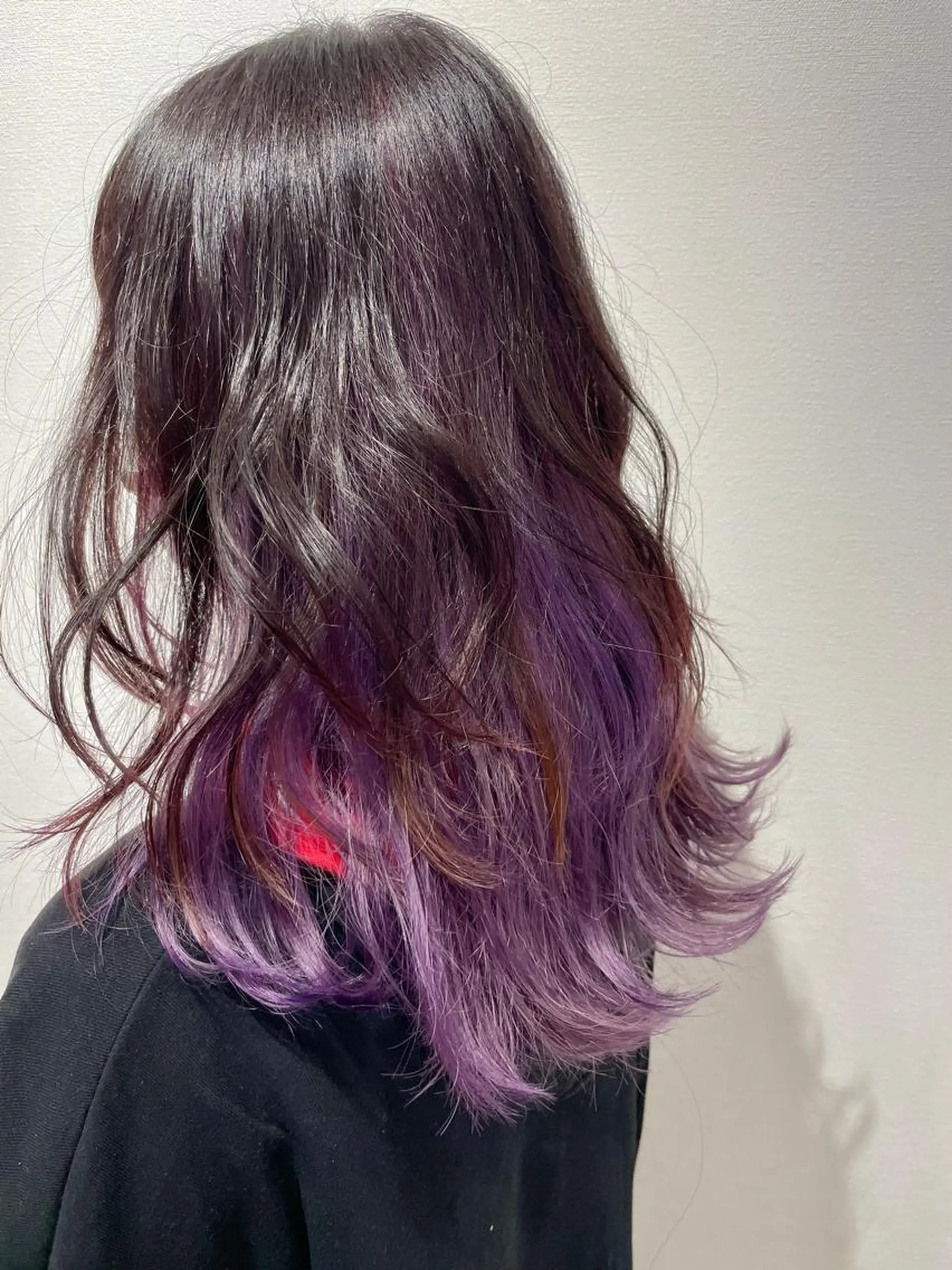 セミロング カラー ハイトーンカラー 艶カラー/ハイトーン 山本のヘアスタイル