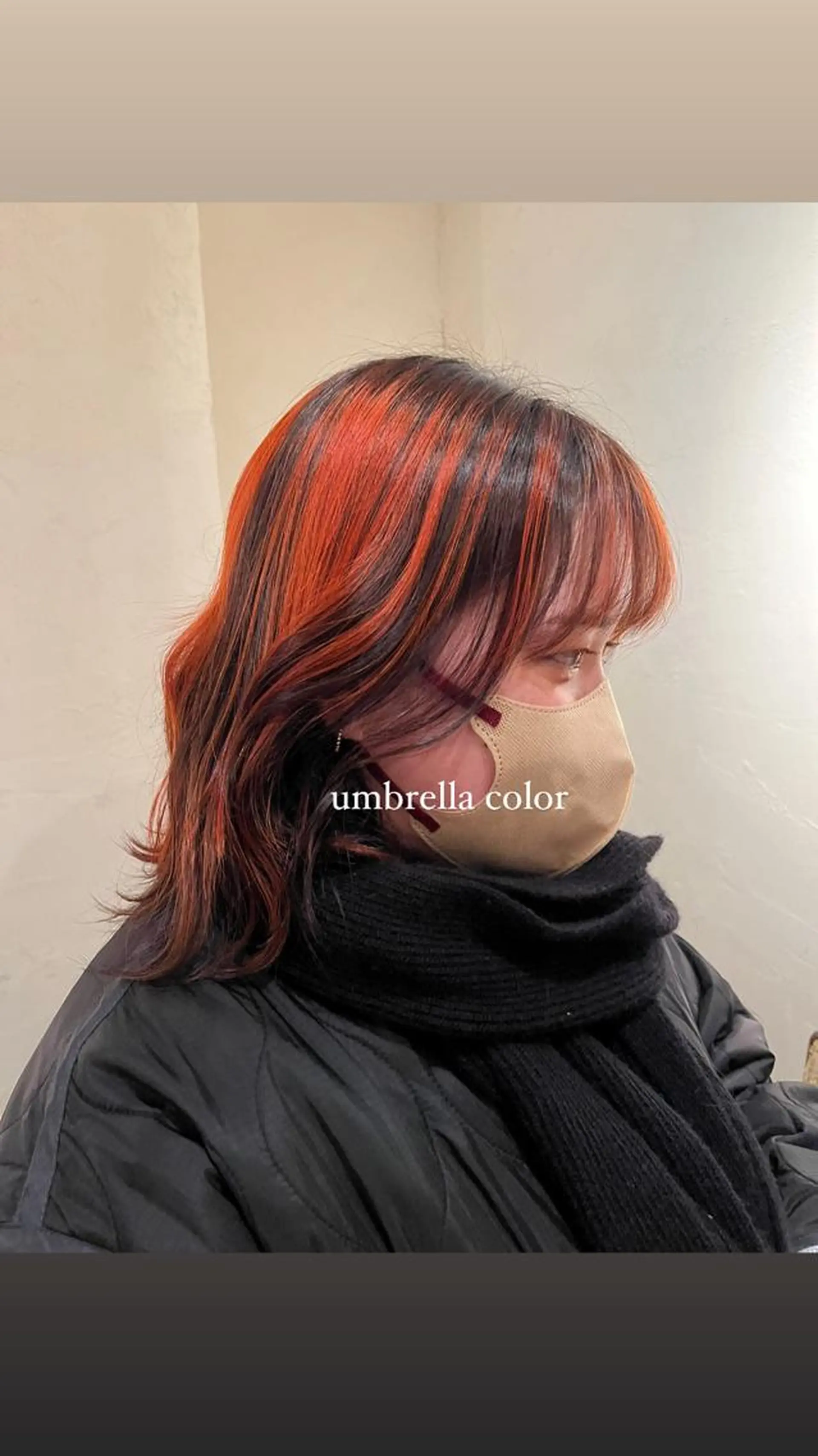 カラー インナーカラー 藤井 美歩/赤髪のヘアスタイル