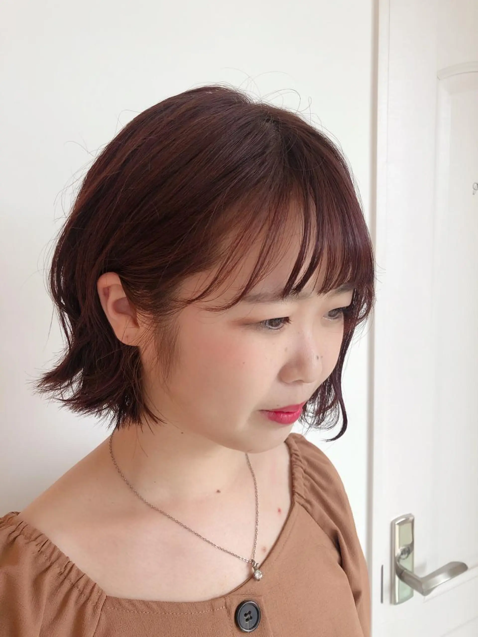 ショート カラー ブリーチ ブリーチなしカラー ピンクカラー カット ヘアカラー トリートメント ヘアセット ヤマモト マイのヘアスタイル