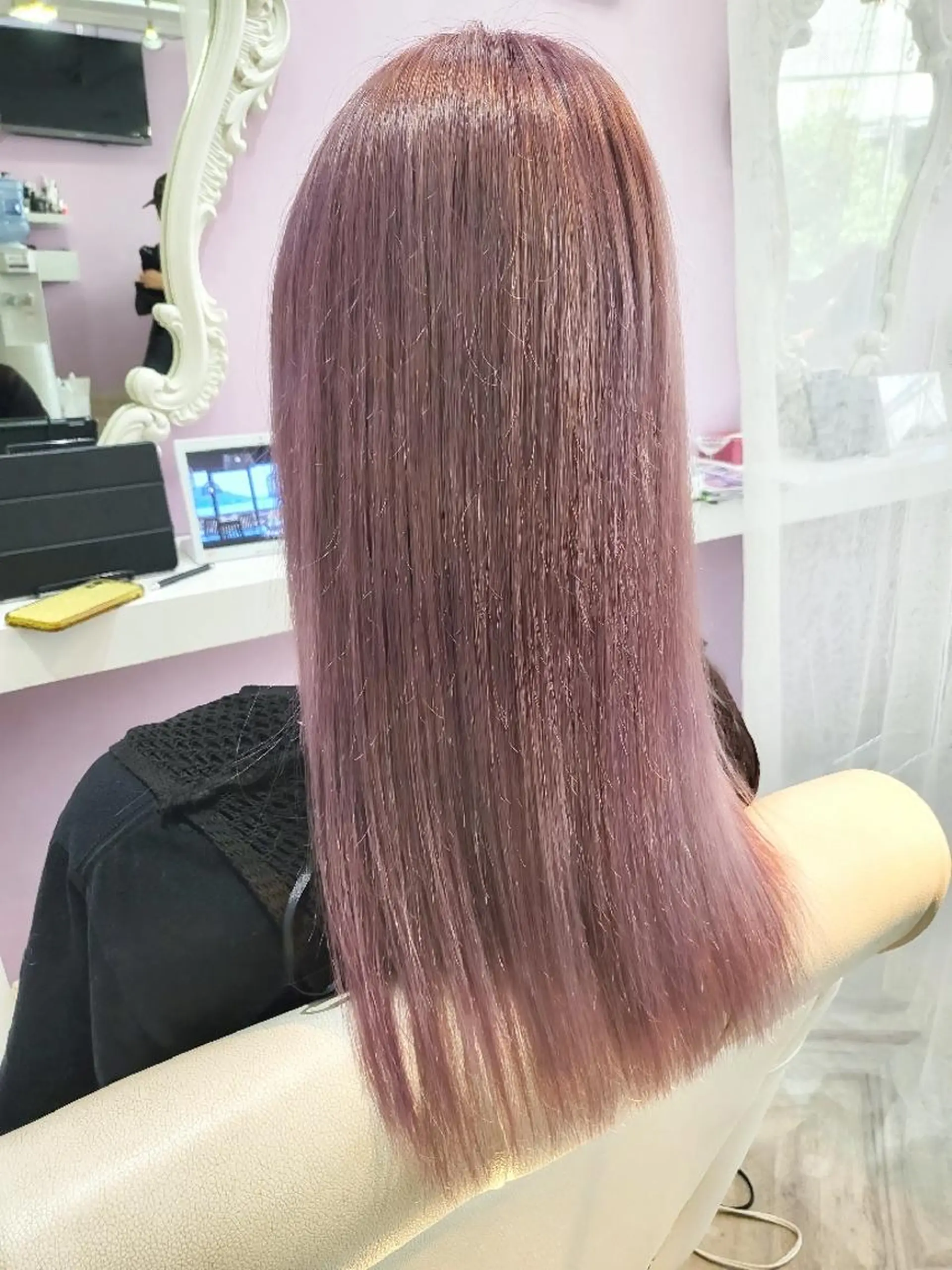 セミロング カラー ヘアアレンジ ラベンダーカラー ナカシマ  アユミのヘアスタイル