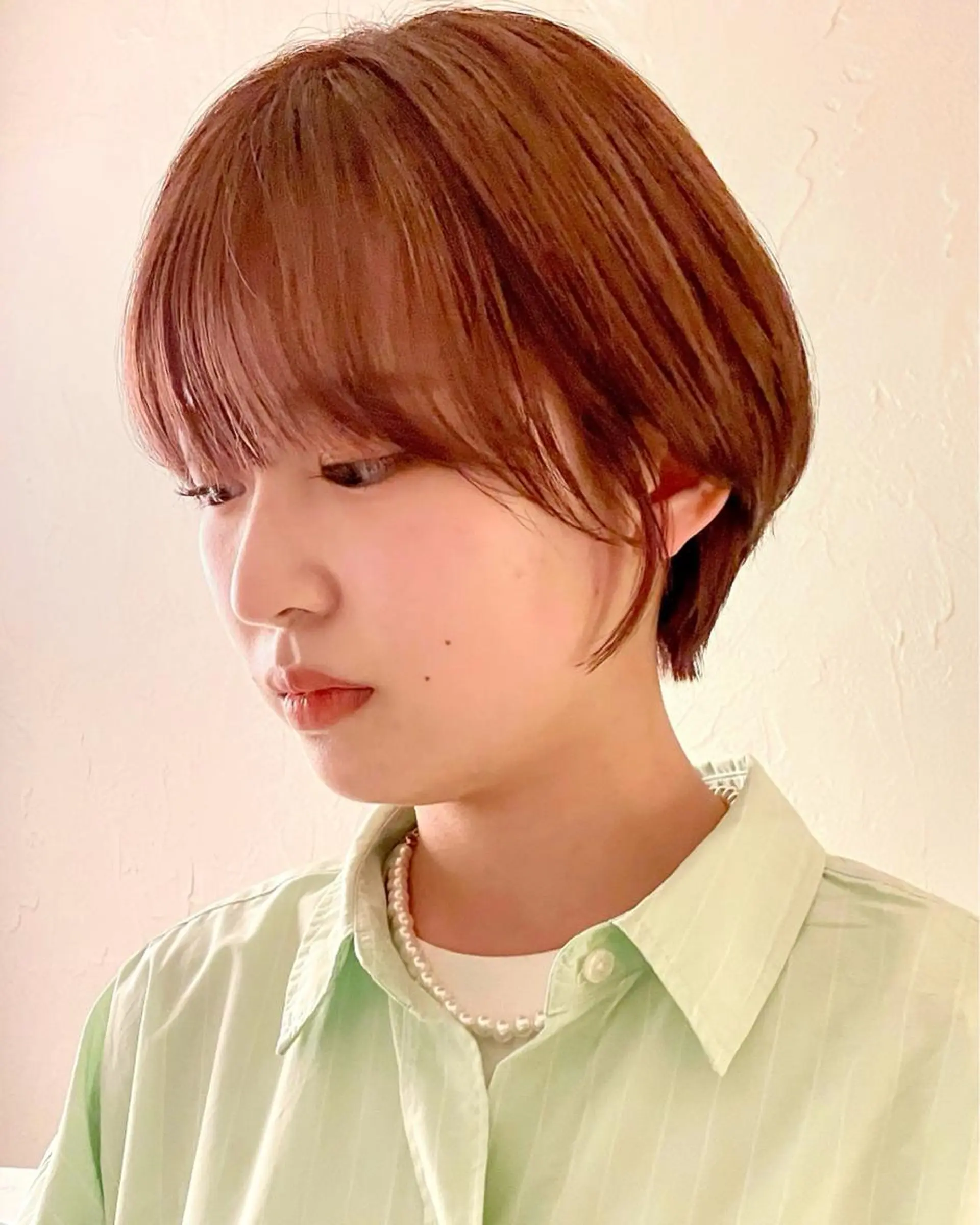 ショート カラー オレンジ ショートヘア カット ヘアカラー ヘアセット 🧡ono🧡暖色/ 切りっぱなしボブ🧡のヘアスタイル