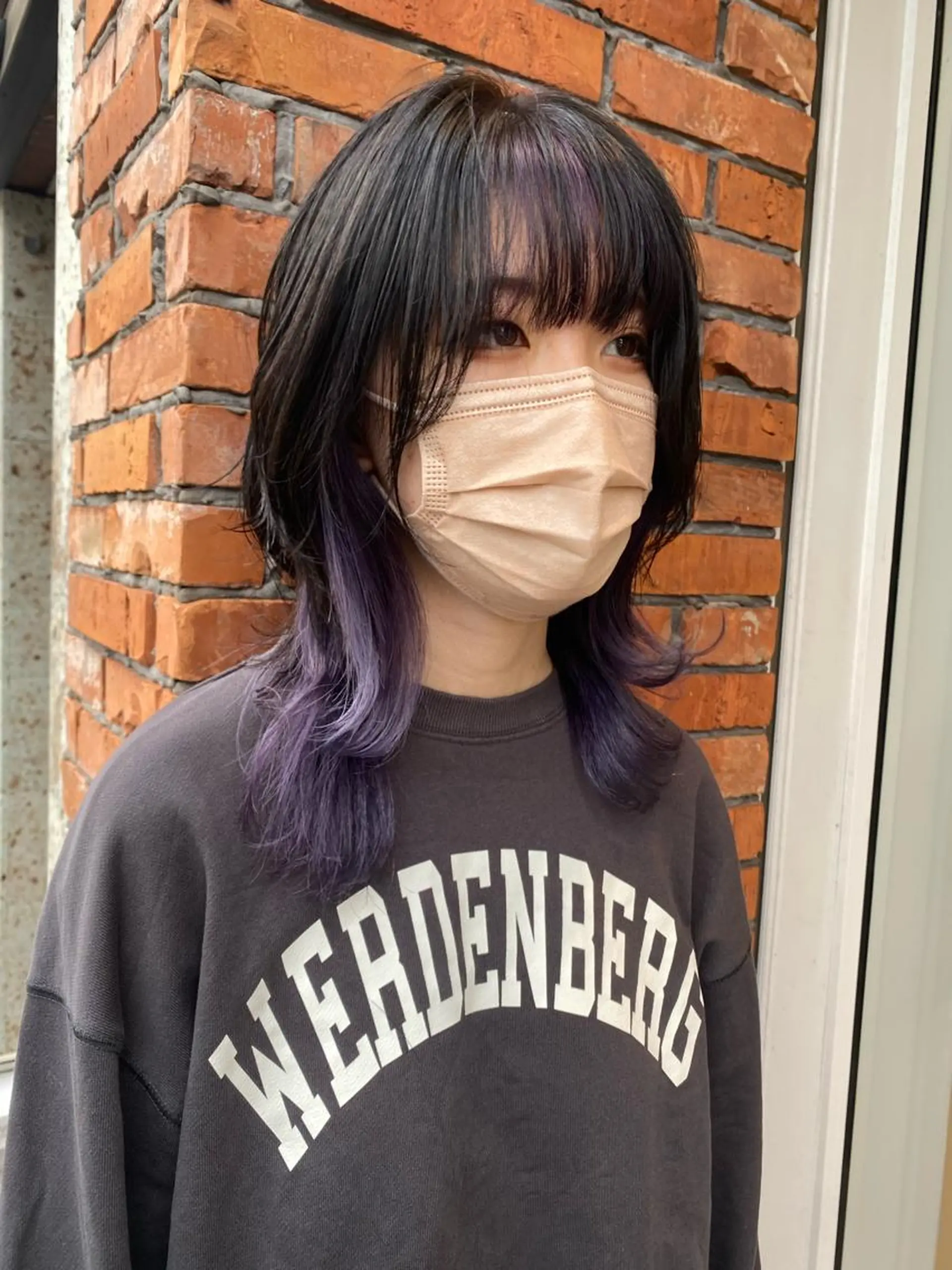 セミロング カラー ブリーチ ケアブリーチ イルミナカラー パープルカラー 🍀透明感抜群🍀/ ハイトーンカラーのヘアスタイル