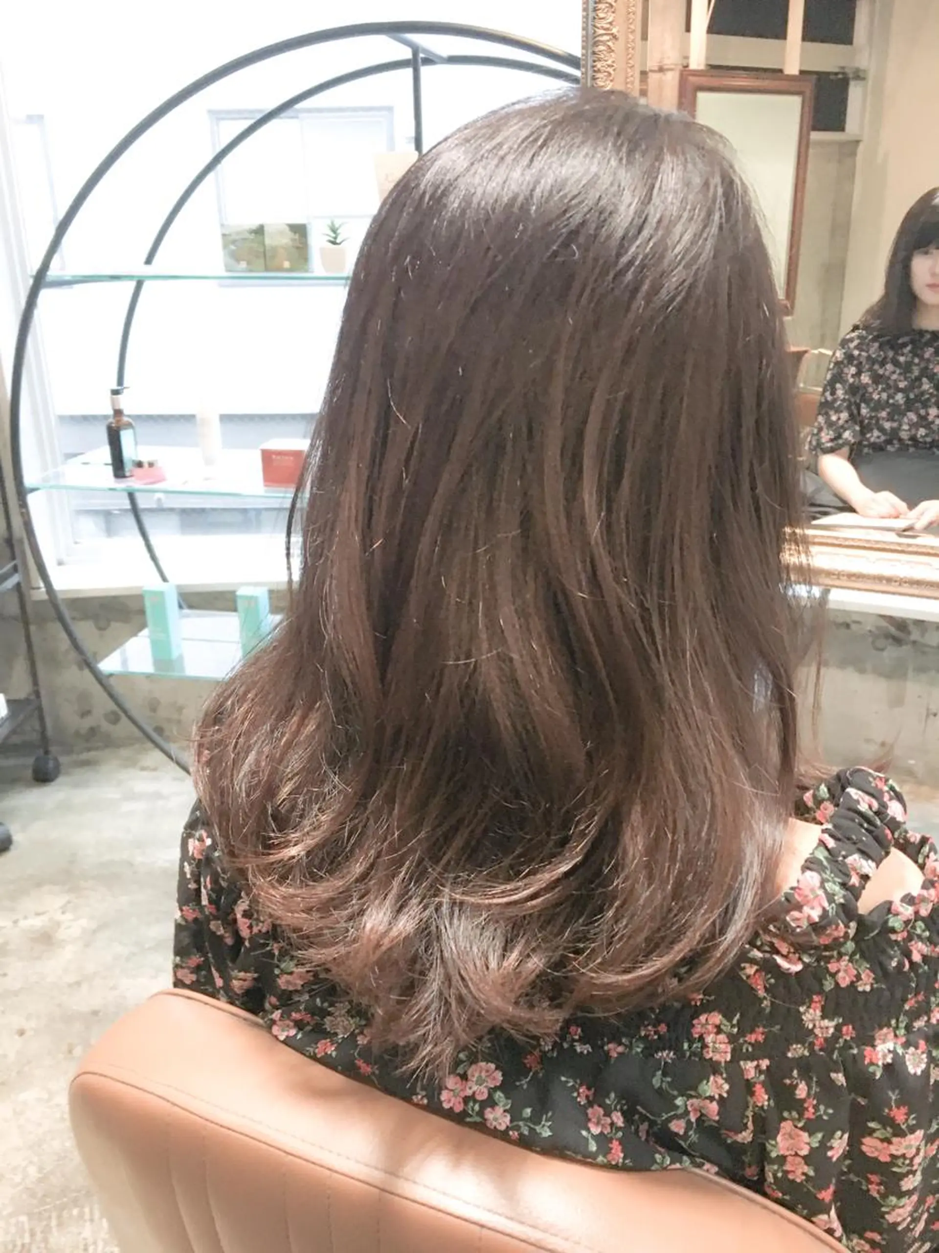 セミロング カラー ベージュカラー ダブルカラー 北條 優輝のヘアスタイル