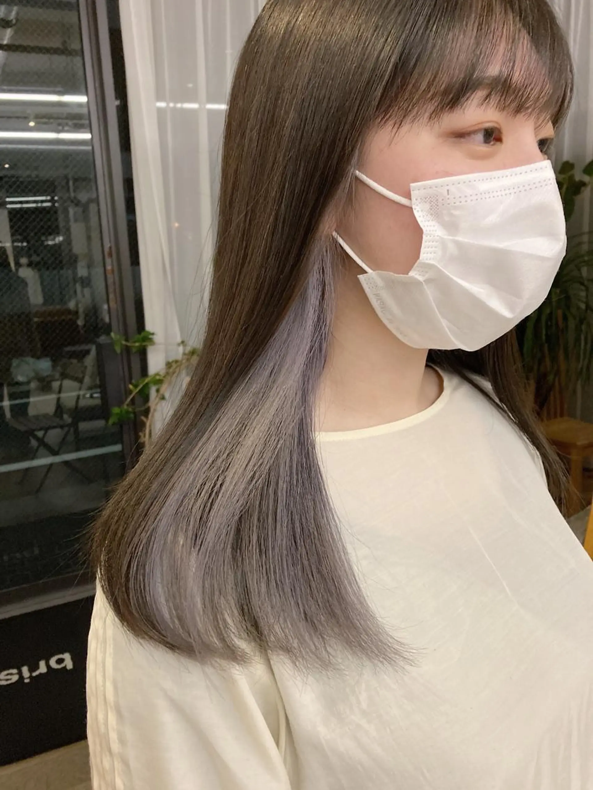 ロング カラー パープルカラー シルバー brisa所属・迎 凪紗のヘアスタイル