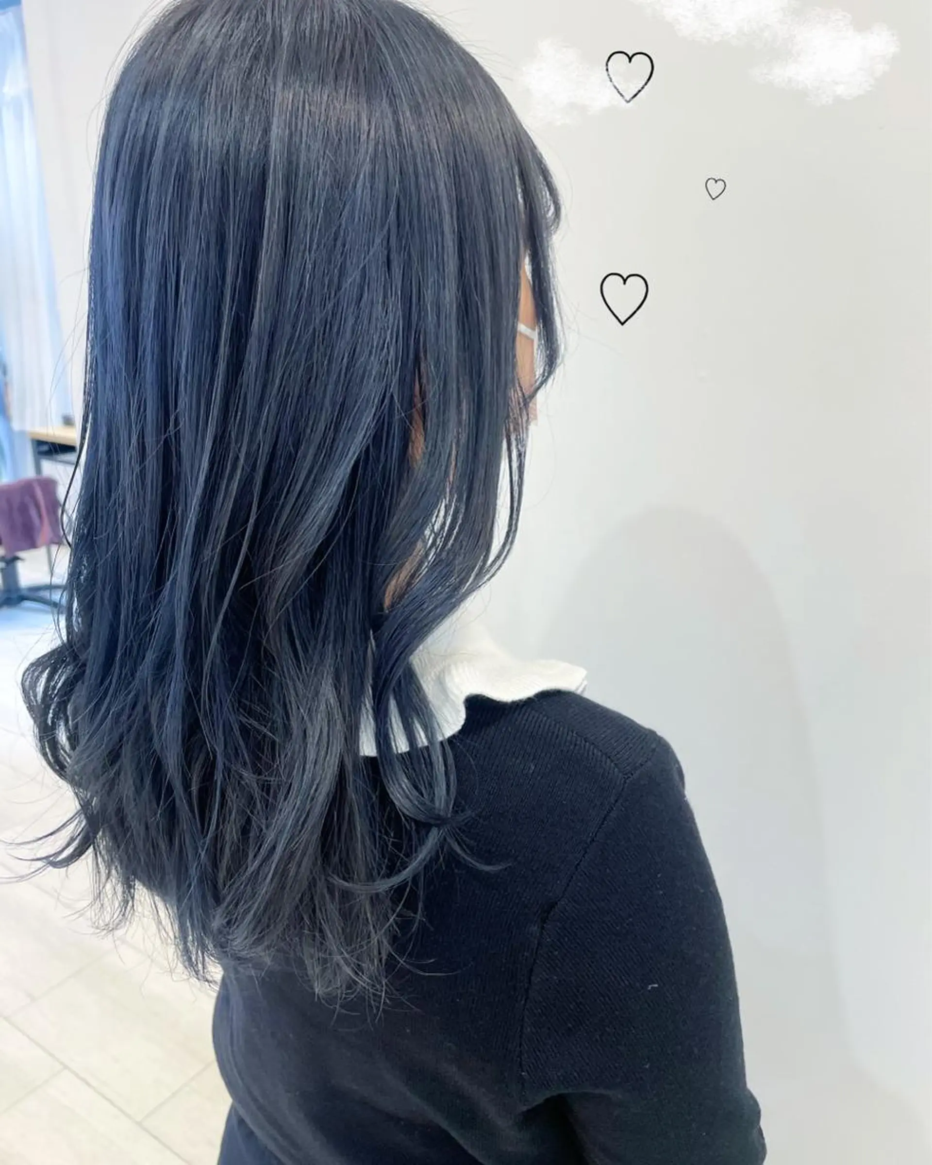 セミロング カラー ネイビーカラー EMANON新宿東口所属・新宿駅近♡ ♡個室♡三都季🌜のヘアスタイル