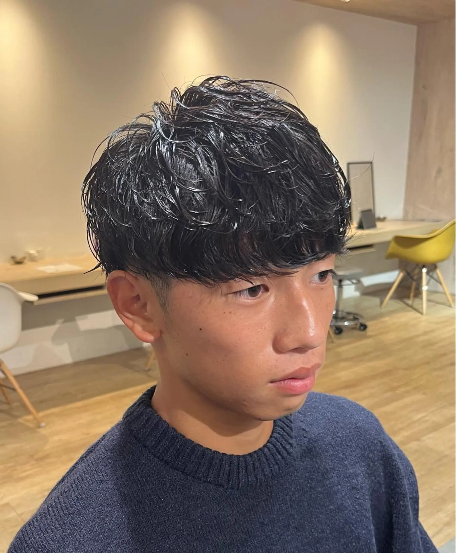 ショート パーマ メンズ カット パーマ メンズ特化美容師 熊田 鼓汰郎のヘアスタイル
