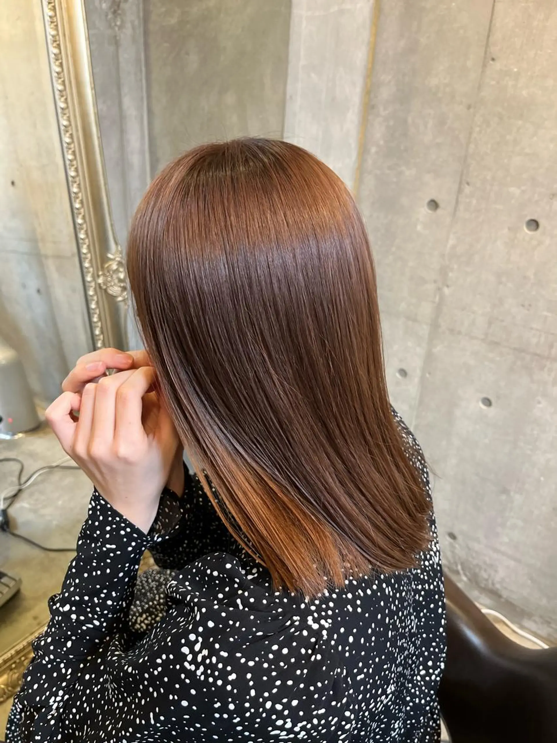 ミディアム カラー オリーブ/グレージュ 💐🤍理保のヘアスタイル