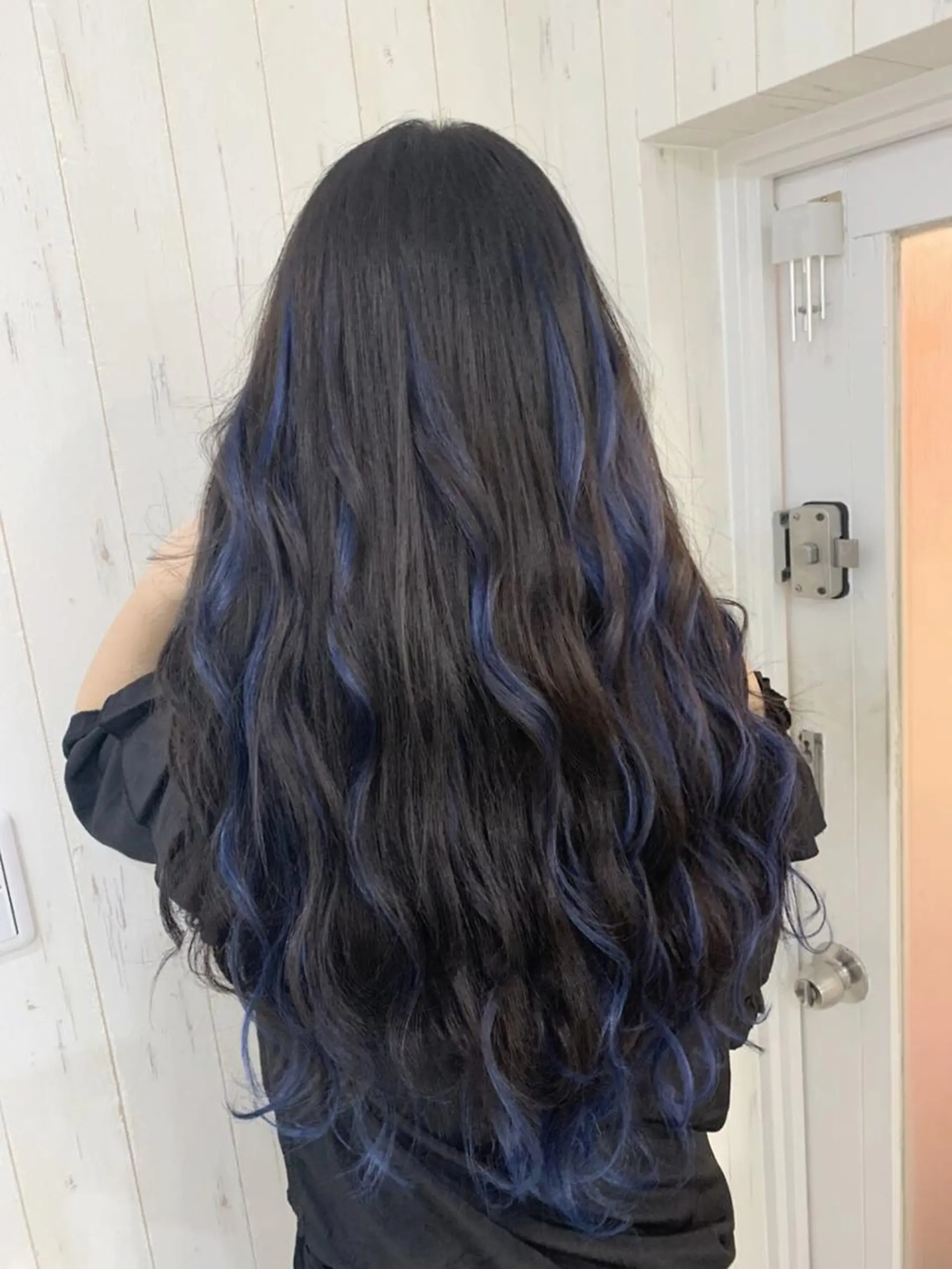 ロング カラー ヘアアレンジ レミーエクステ大阪 Device梅田のヘアスタイル
