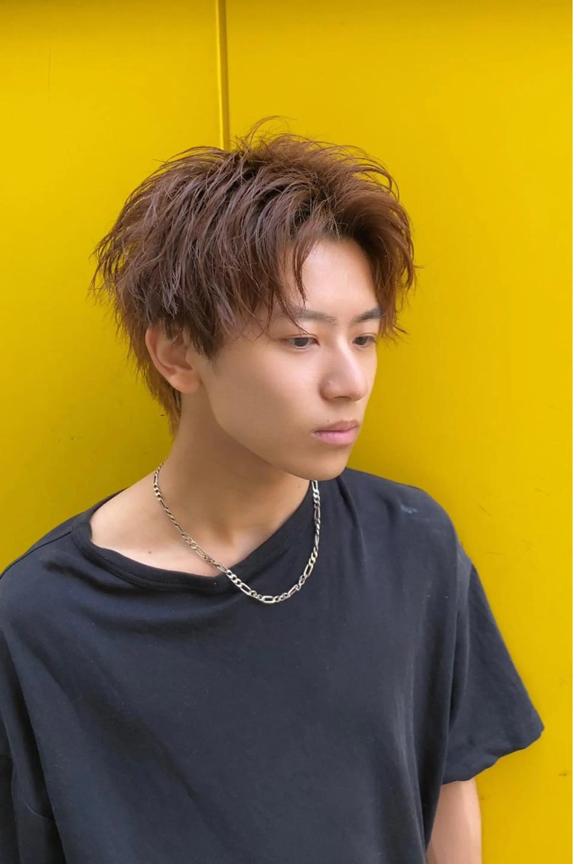 メンズ 透明感ブリーチ/ メンズパーマのヘアスタイル