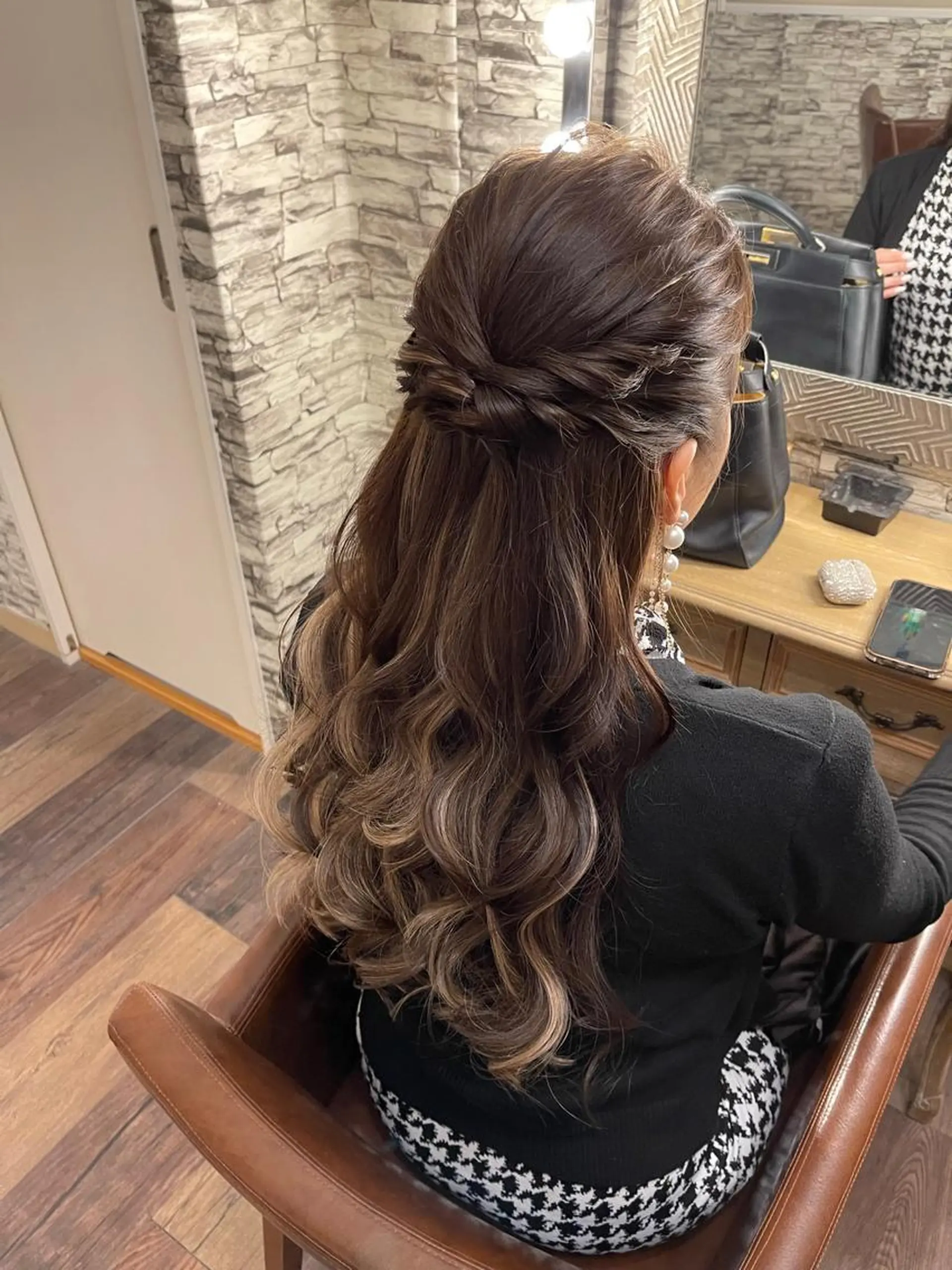 ロング ヘアアレンジ ハーフアップ hair make  Lucciのヘアスタイル