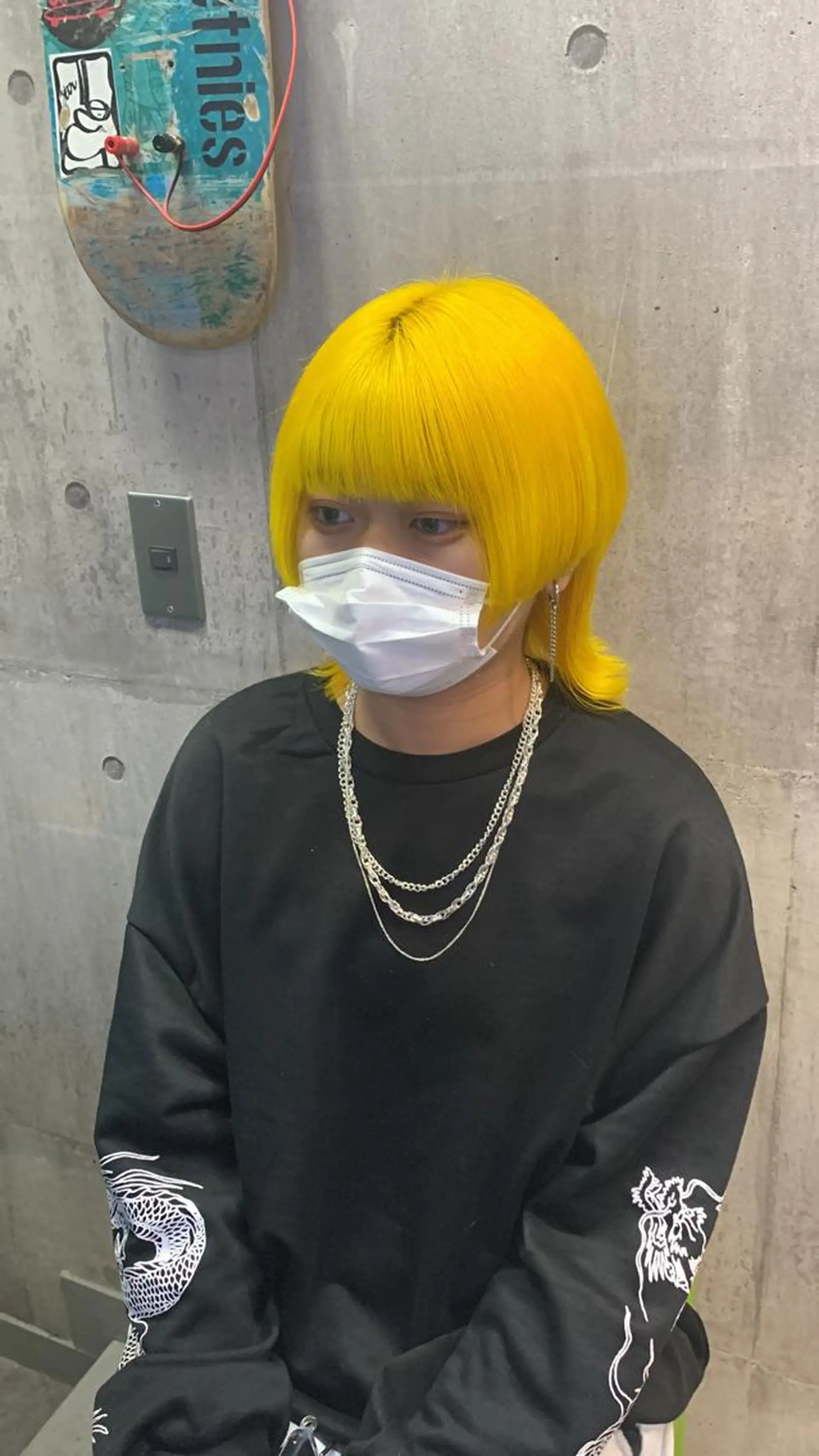 ショート カラー イエローカラー ヘアカラー トリートメント ハイトーン/メンズ/ ウルフ特化   小松のヘアスタイル