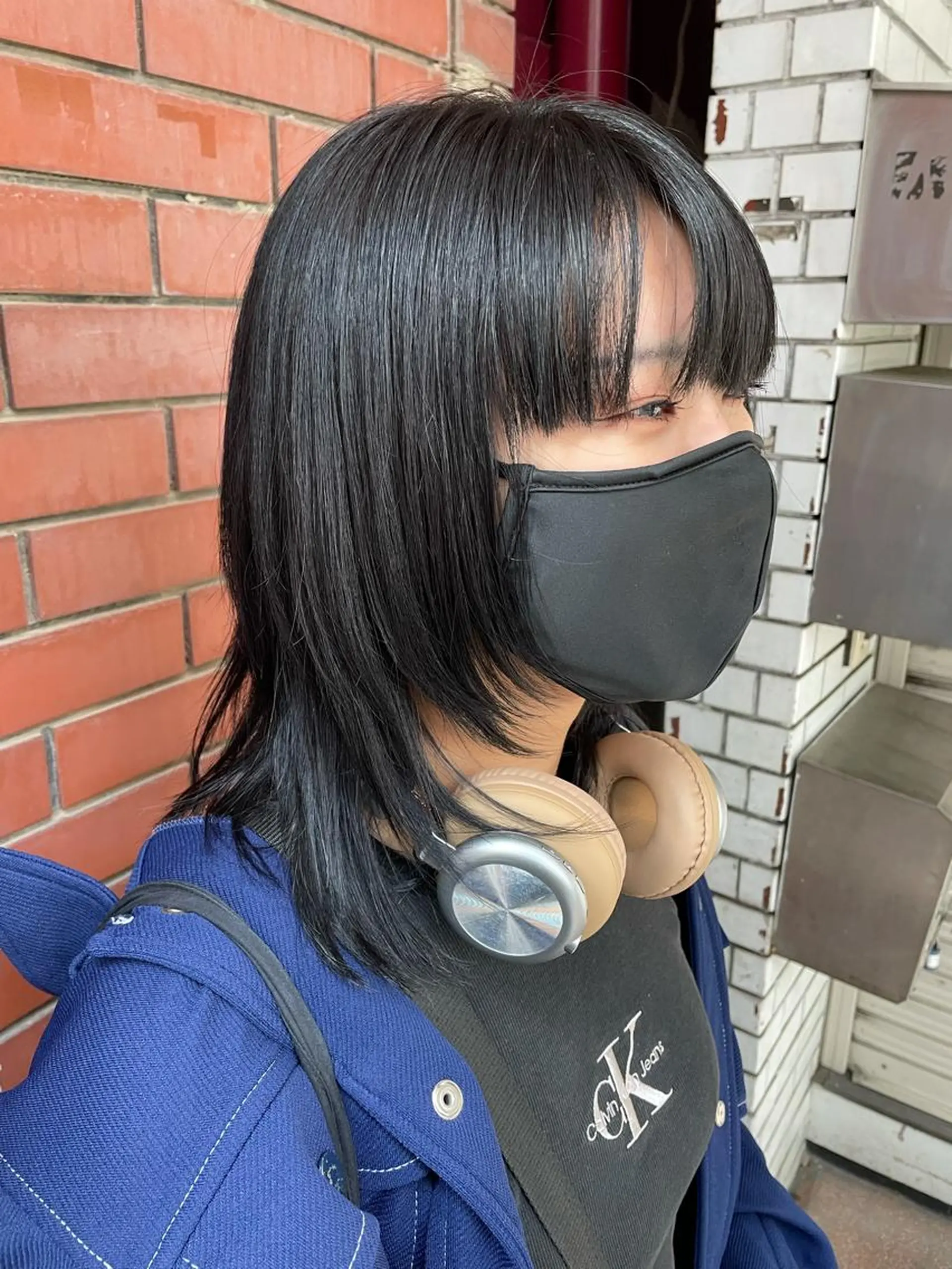カラー ウルフレイヤー スパイキーパーマ 柏NO1 藤本葉のヘアスタイル