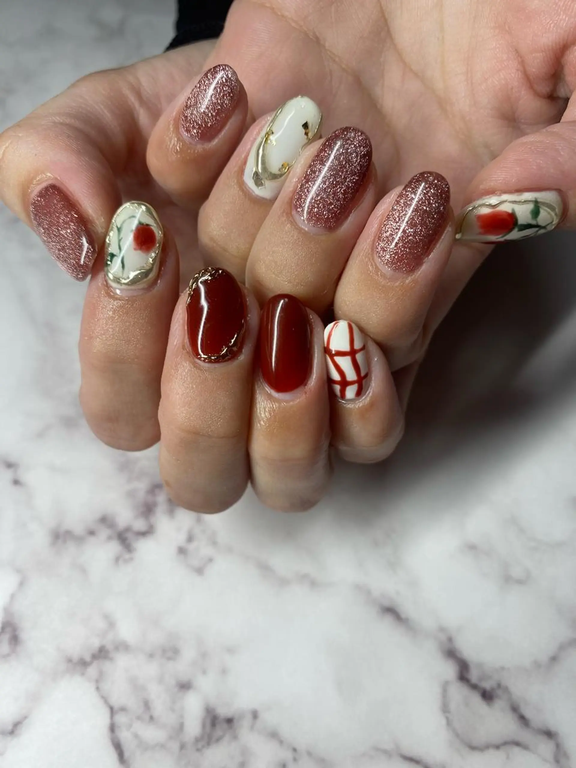 ネイル 持ち込み ハンドネイル Marina Yamagataのネイルデザイン