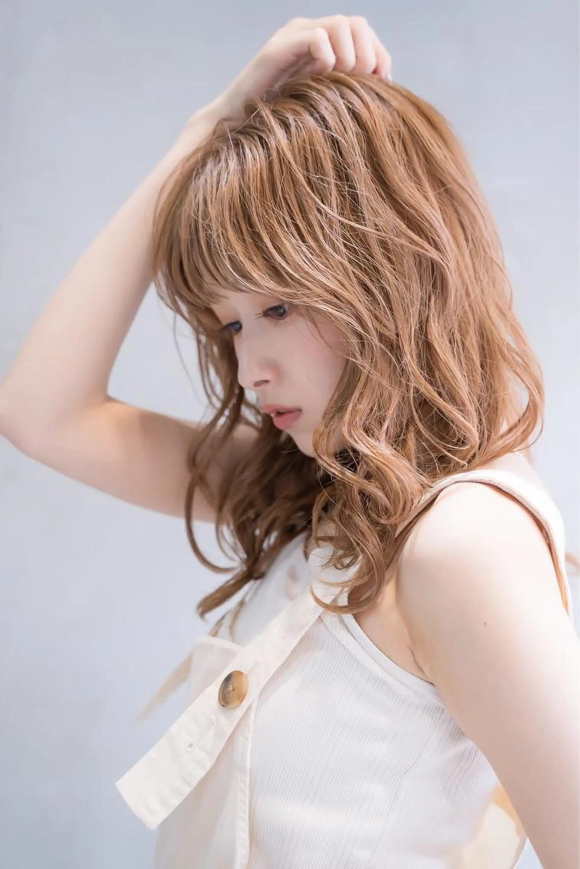 セミロング レイヤーカット 小顔カット カット ヘアカラー トリートメント ヘッドスパ ヘアセット 山口 竣也のヘアスタイル