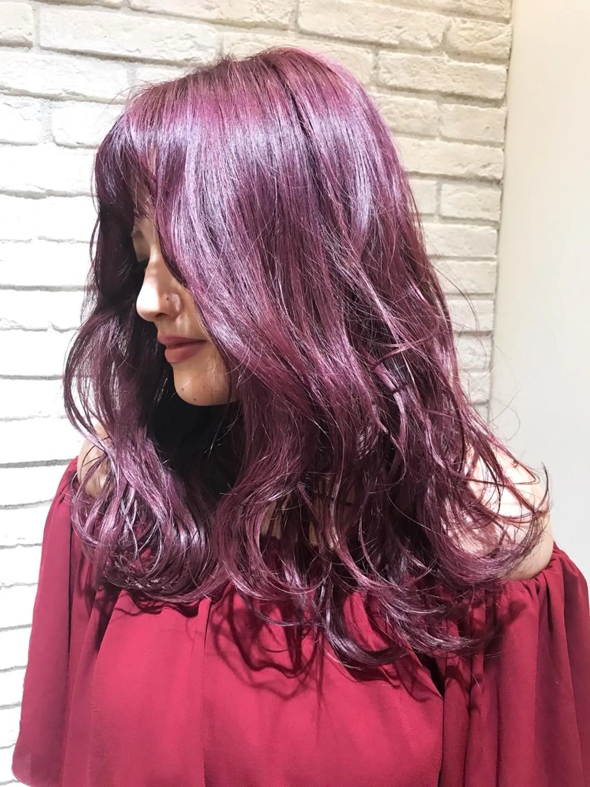 ロング カラー シールエクステ⭐️ オオミタクヤのヘアスタイル