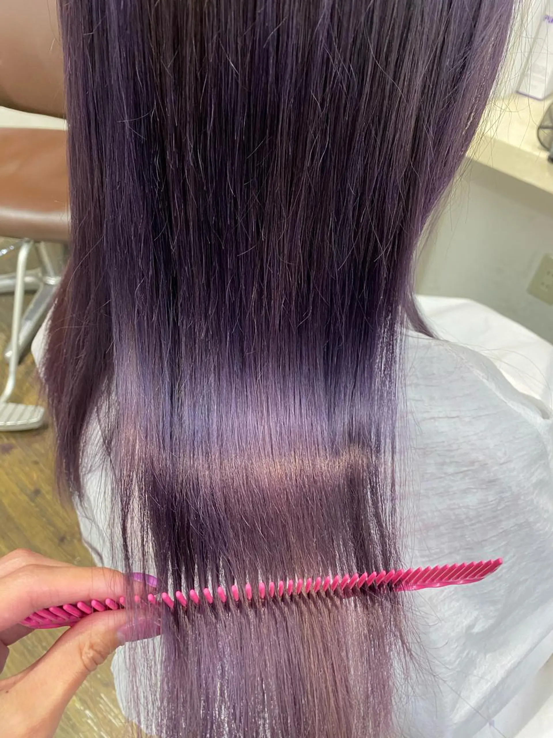 ロング カラー ブリーチ ラベンダーカラー ラベンダーピンク ピンクカラー ヘアカラー IwAsh大和駅前店所属・IwAsh大和駅前店 河野亜里香のヘアスタイル