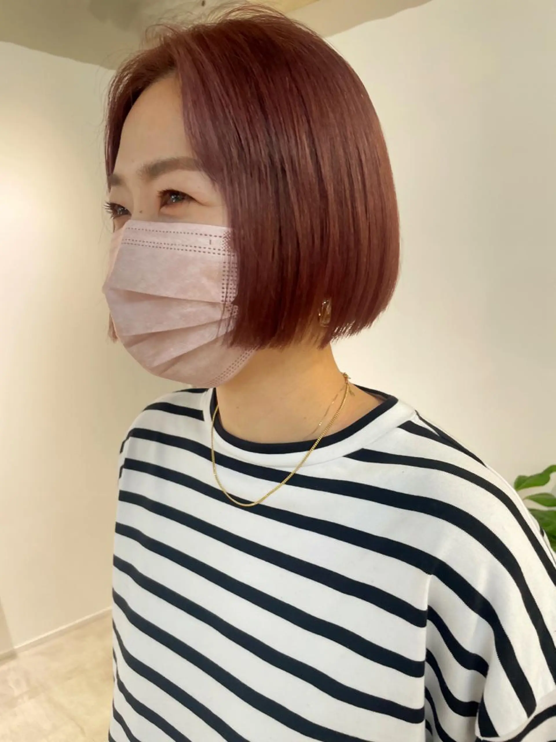 ミディアム カラー オレンジ レッドカラー ボブ fit/ madokaのヘアスタイル