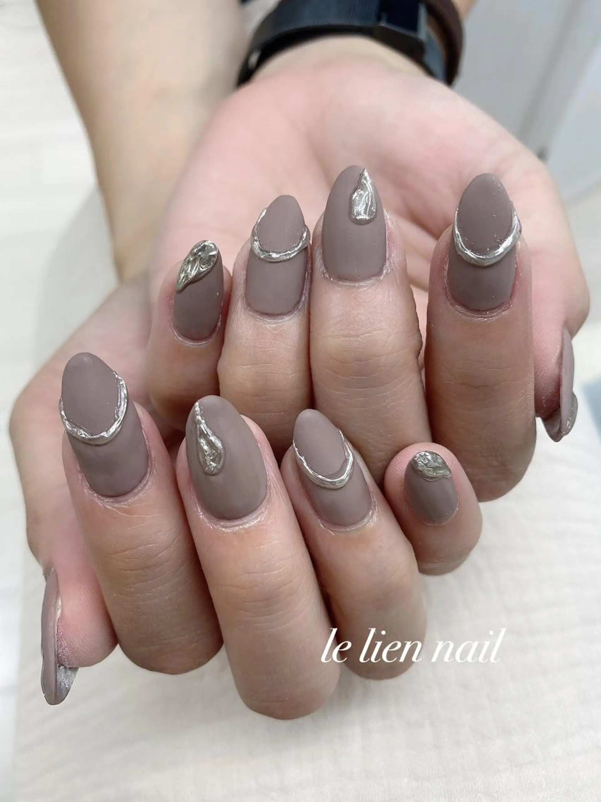 ネイル アートネイル マットネイル ニュアンスネイル ハンドネイル le lien nailのネイルデザイン