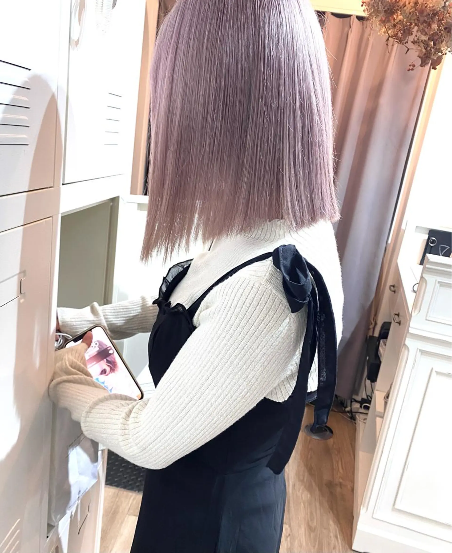 カラー ブリーチ ケアブリーチ ラベンダーカラー ヘアカラー トリートメント KAYLEE ayanoのヘアスタイル