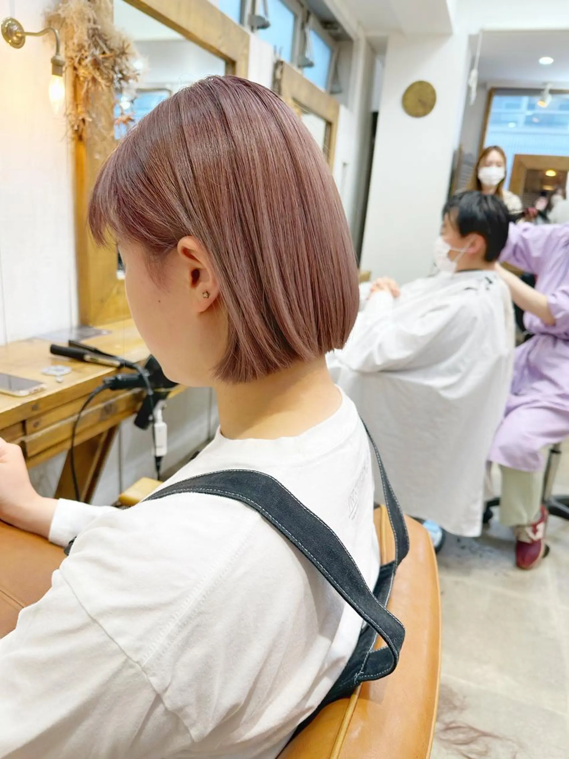 ショート カラー ショートボブ ハンサムショート 丸みショート アディクシーカラー ボブ カット ヘアカラー トリートメント newline銀座所属・銀座ショート/ 大人ショート/金子涼のヘアスタイル