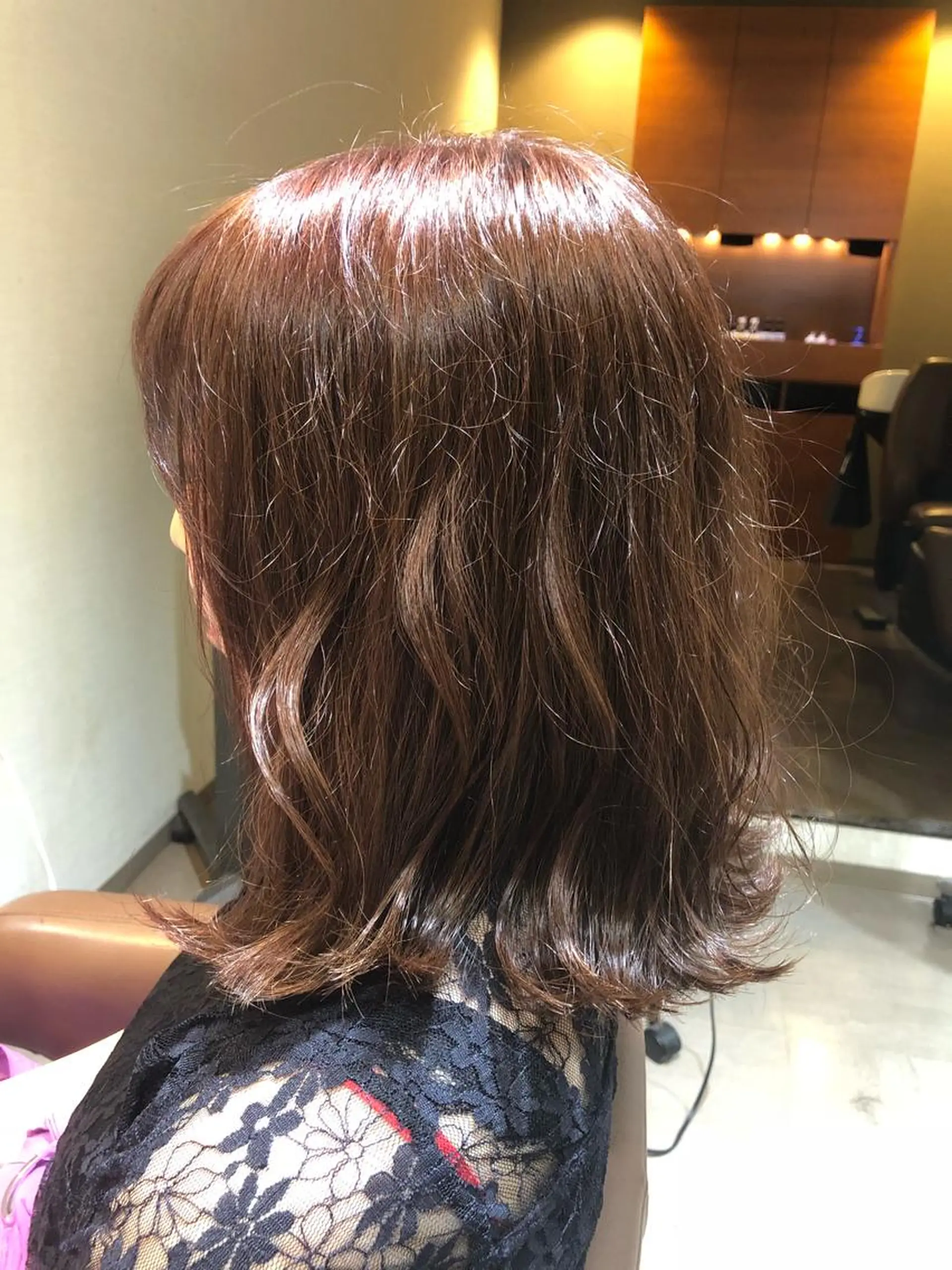 ミディアム カラー アッシュ ピンクカラー ピンクパープル パープルカラー パープルアッシュ 【PRIMAL】萩原 凌のヘアスタイル